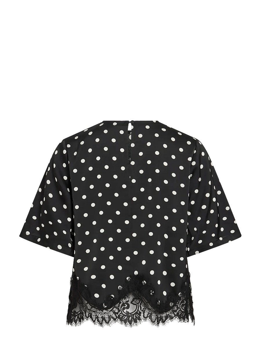 Vila - VIDOTA 2/4 LACE TOP - black - 2