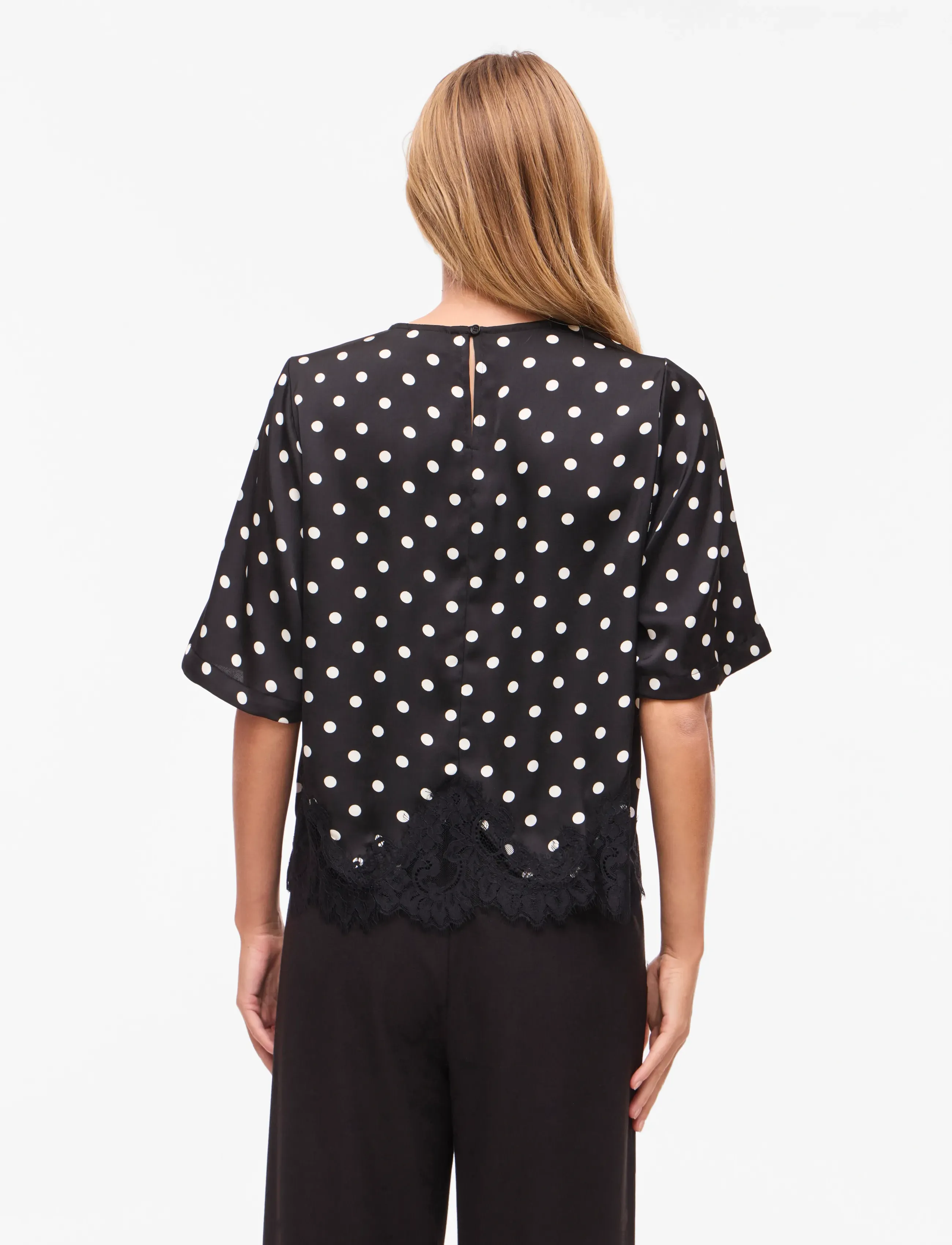 Vila - VIDOTA 2/4 LACE TOP - black - 3