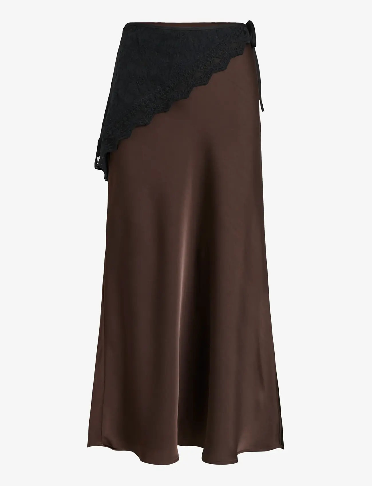Vila - VISCARA ANKLE SKIRT - satinnederdele - coffee bean - 1