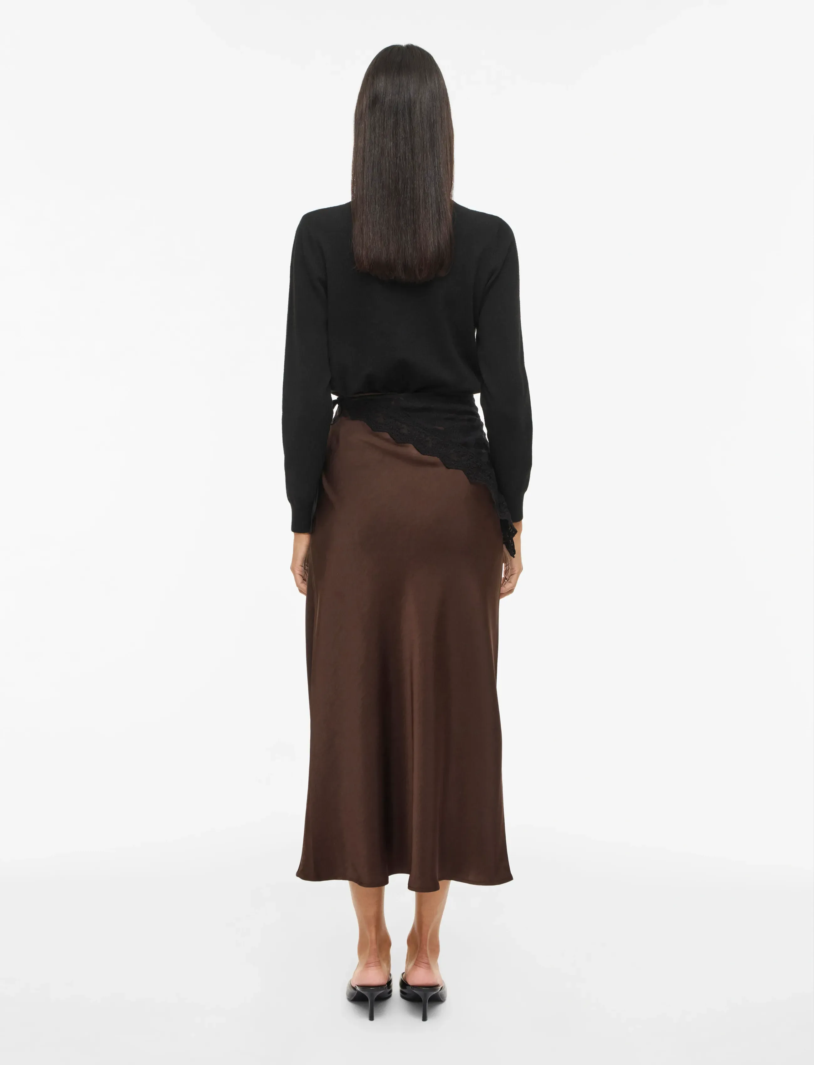 Vila - VISCARA ANKLE SKIRT - lange rokken - coffee bean - 3