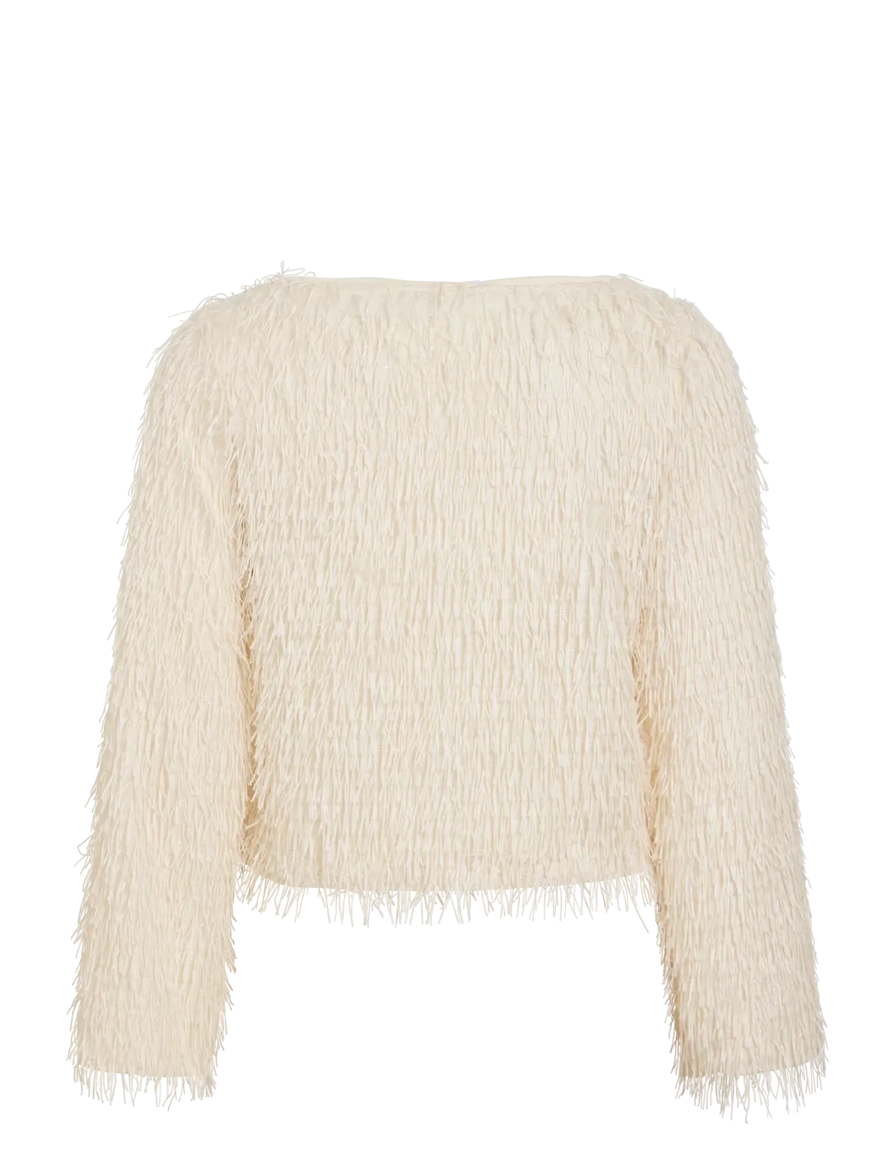 Vila - VITOI L/S BOATNECK TOP/DC - crop tops - birch - 2