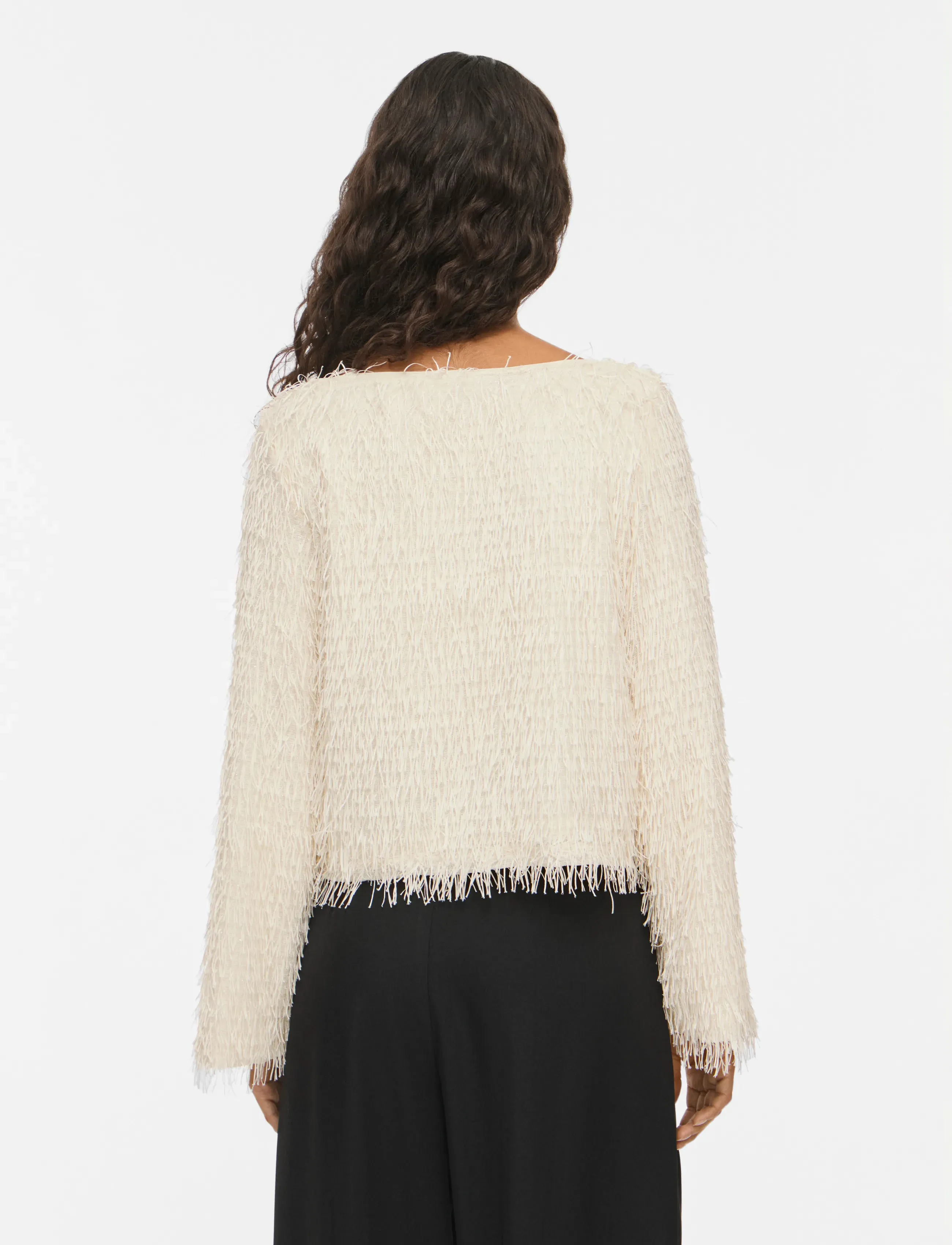 Vila - VITOI L/S BOATNECK TOP/DC - crop tops - birch - 3