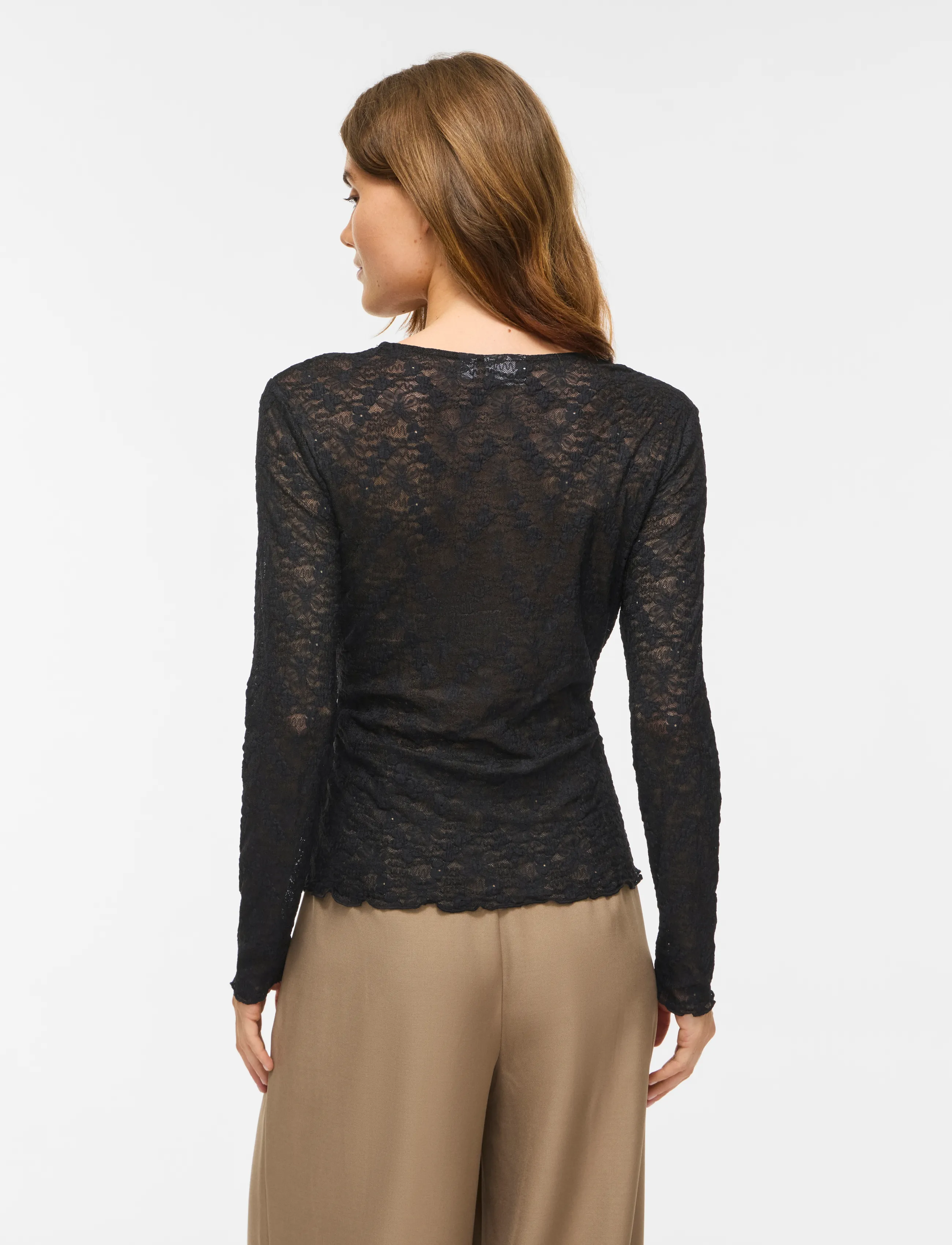 Vila - VIFAY O-NECK L/S TOP - NOOS - black beauty - 3