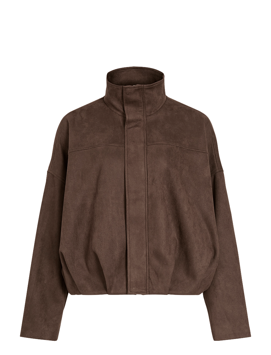 Vila - VIVIRAL L/S FUNNEL NECK JACKET /OTW - chocolate brown - 1