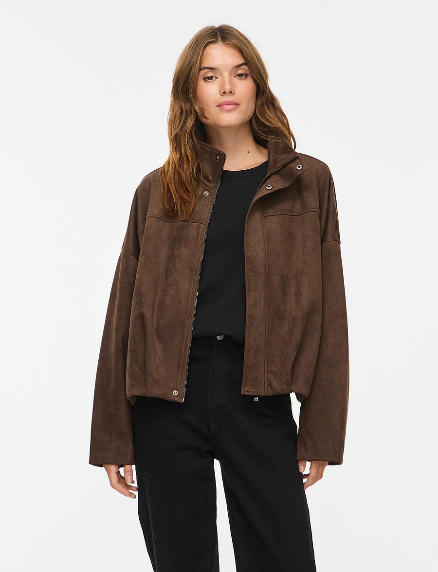 Vila - VIVIRAL L/S FUNNEL NECK JACKET /OTW - chocolate brown - 0