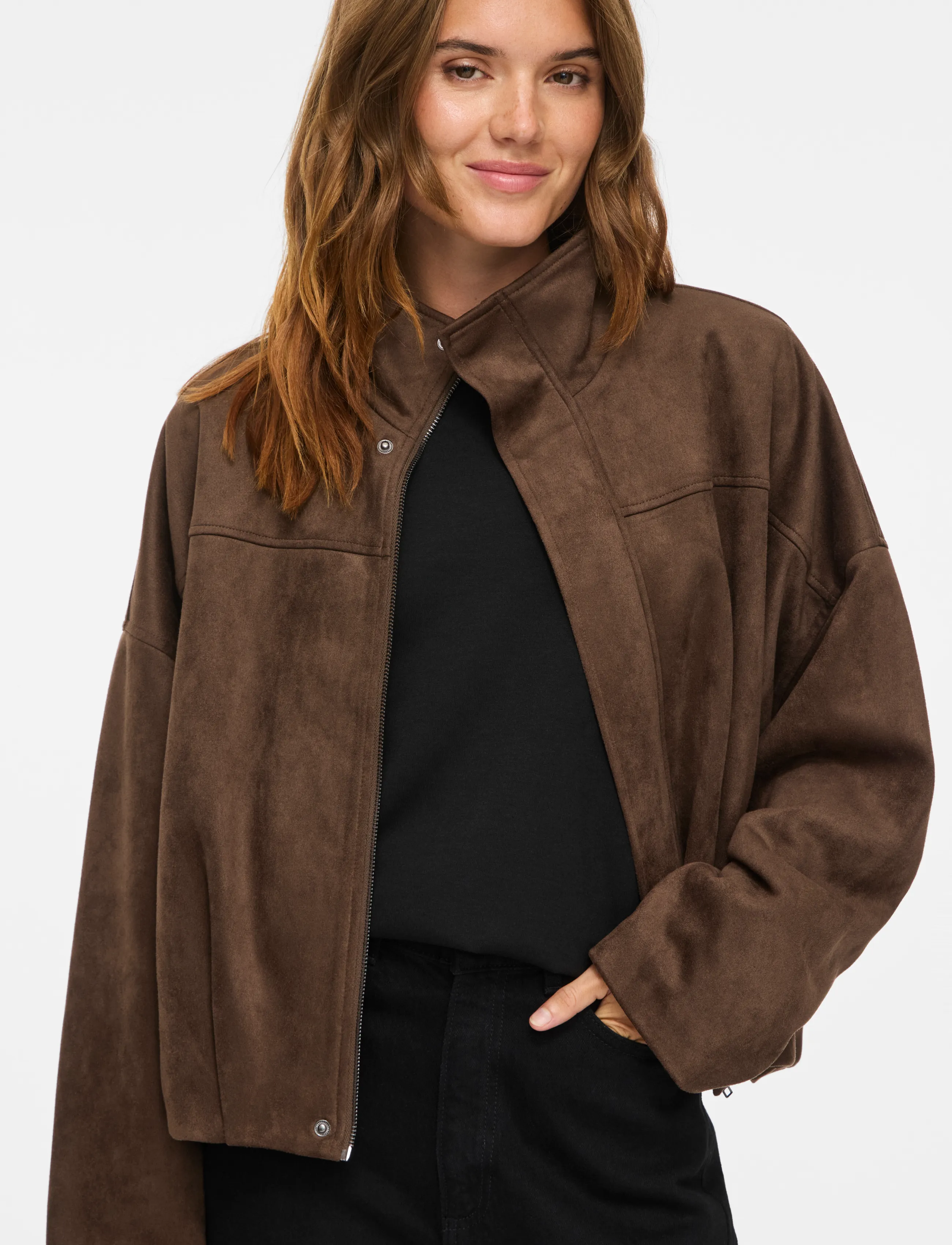 Vila - VIVIRAL L/S FUNNEL NECK JACKET /OTW - chocolate brown - 5