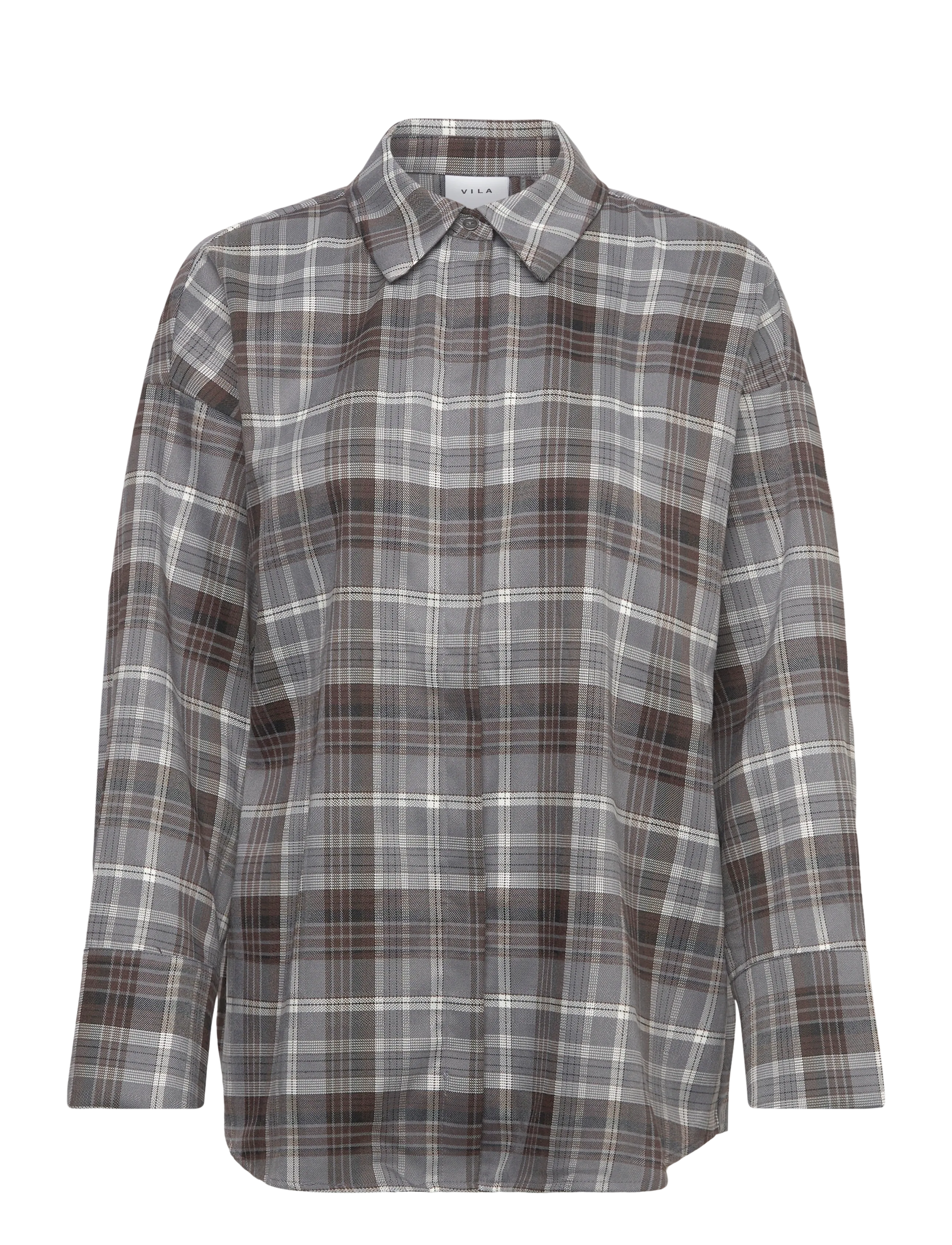 VILA Viedith L/S Shirt Grau - 36 - Damen