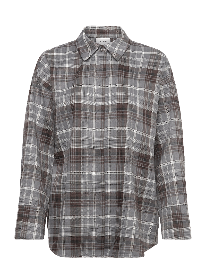 Vila - VIEDITH L/S SHIRT - langärmlige hemden - stone mountain - 1
