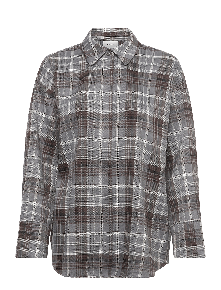 Vila - VIEDITH L/S SHIRT - langärmlige hemden - stone mountain - 1