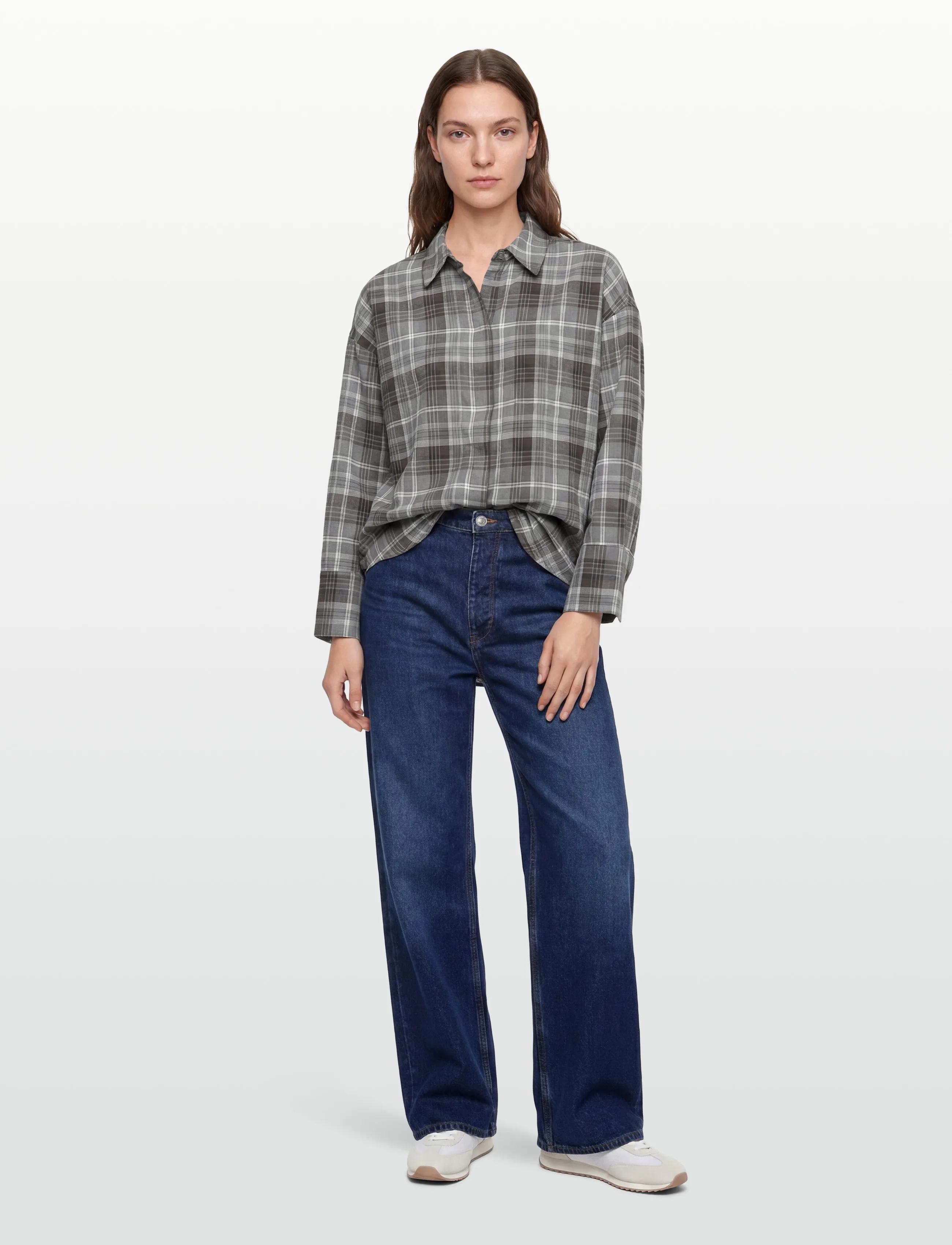Vila Viedith L/S Shirt, 40, Grey, Skjorter > Langærmede, Dame
