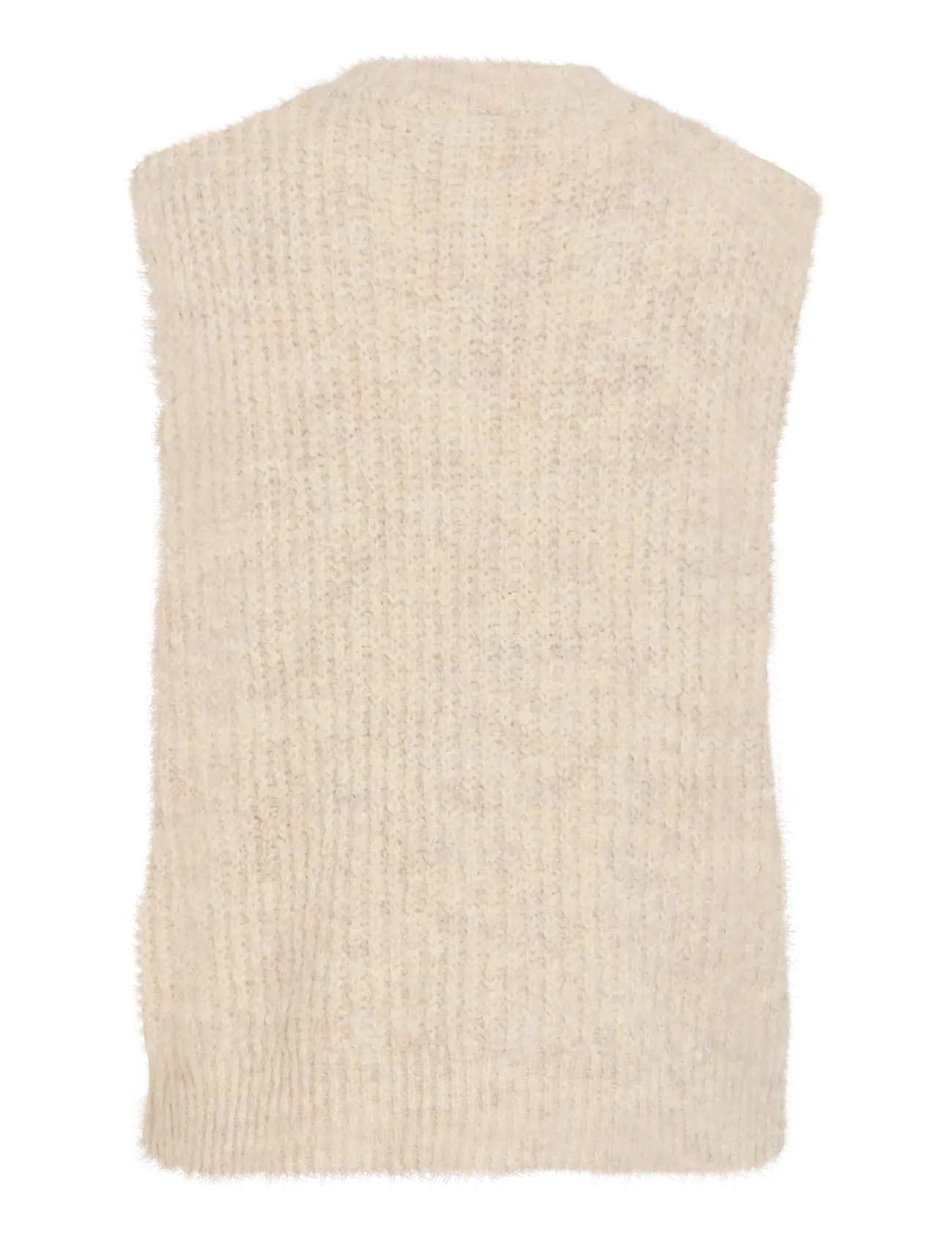 Vila - VILAMPE V-NECK KNIT WAISTCOAT - super light natural melan - 2