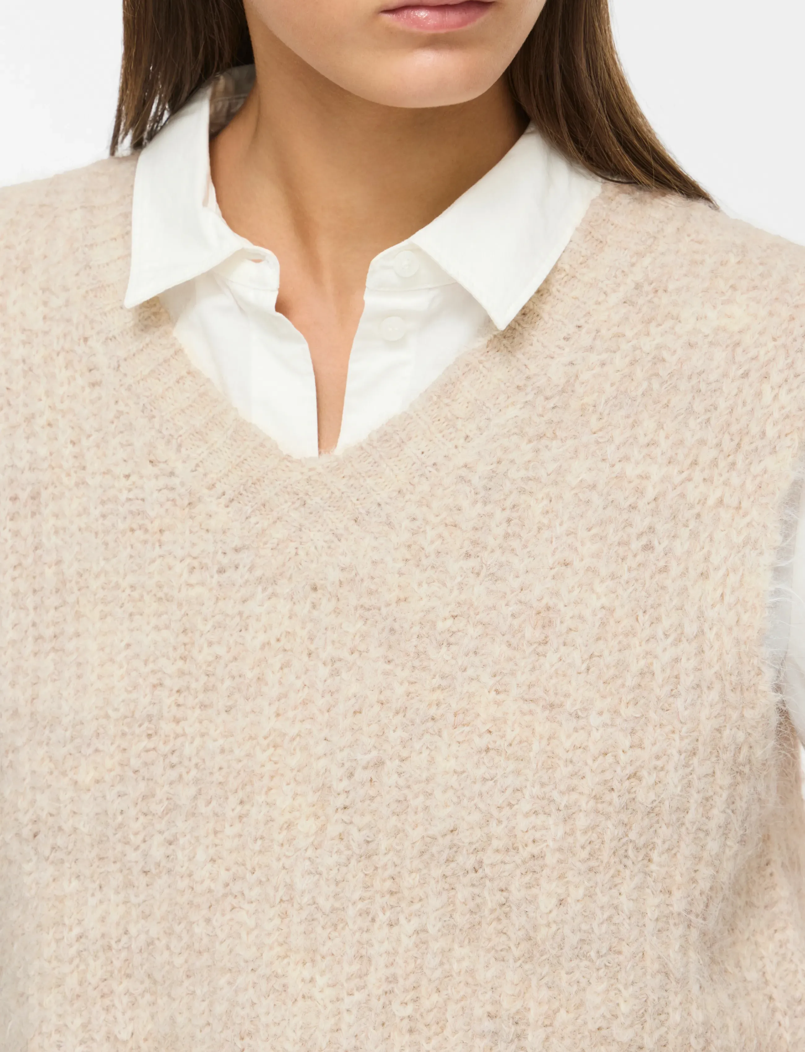 VILA Vilampe V-Neck Knit Waistcoat stickade västar dam – bild 6