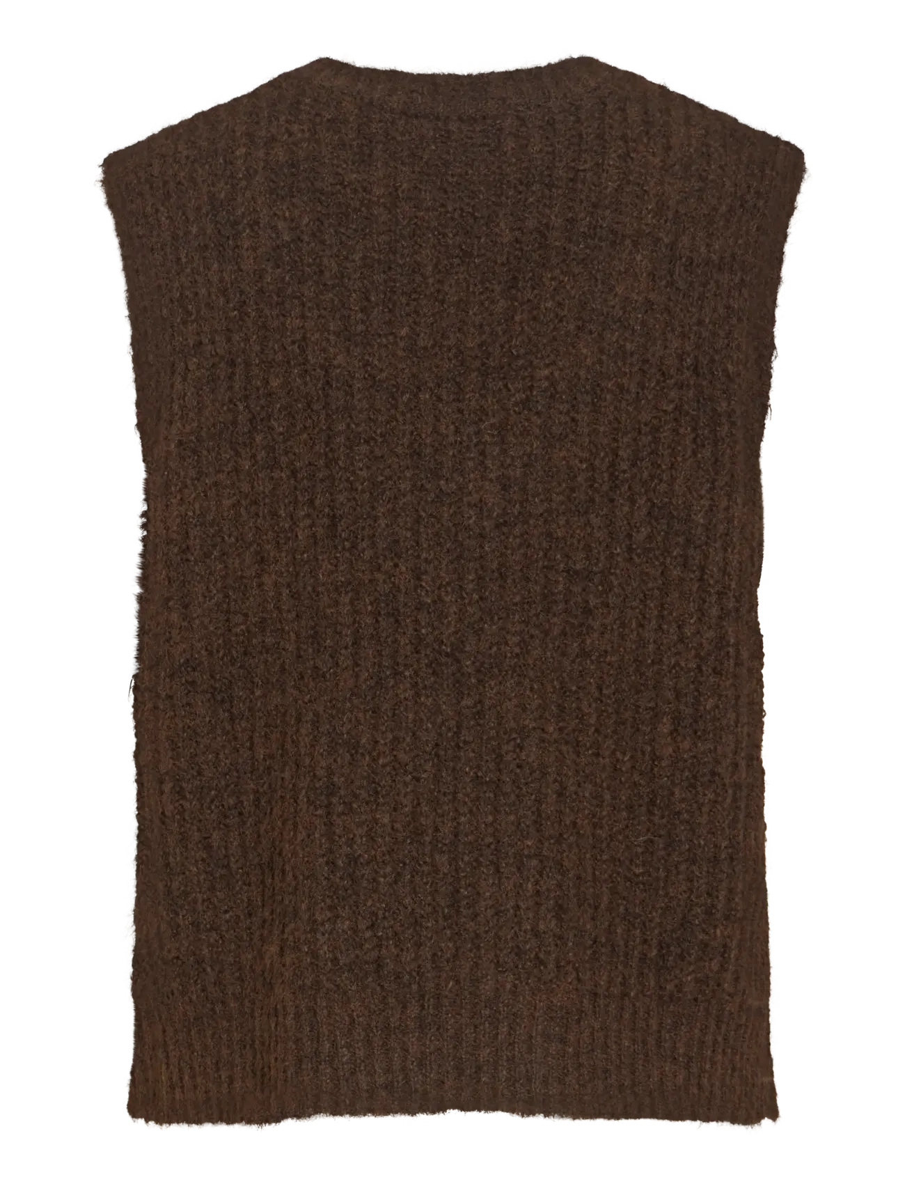 Vila - VILAMPE V-NECK KNIT WAISTCOAT - coffee bean - 2