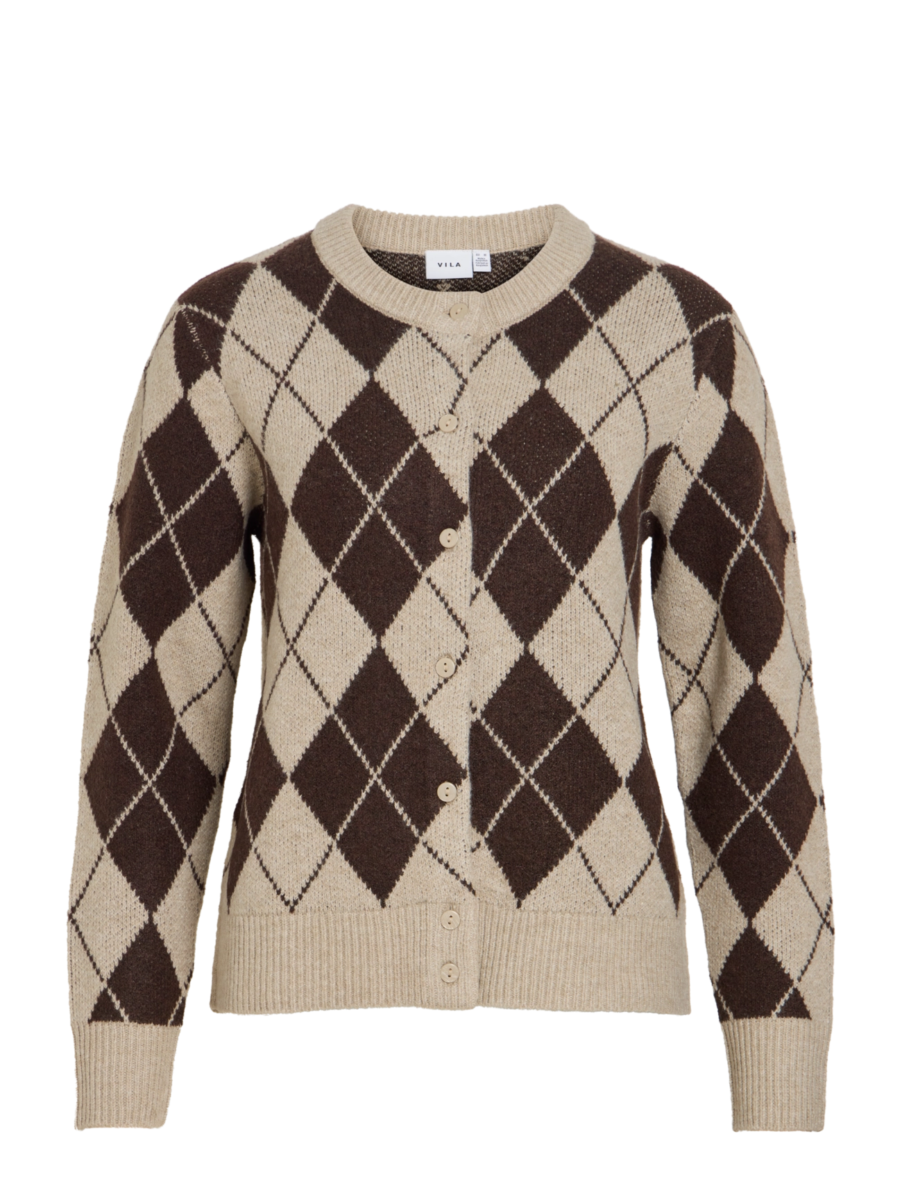 Vila VIAGGIE L/S KNIT CARDIGAN - Strik - FEATHER GRAY / beige