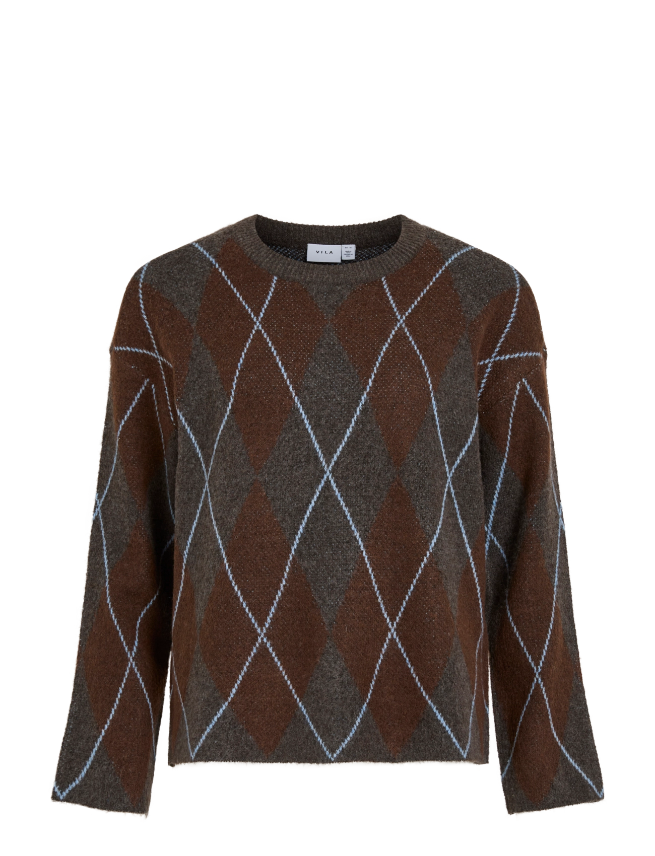 Vila VIARGYLE L/S KNIT TOP/BFS/SPI - Kampsunid - DARK GREY MELANGE / grey