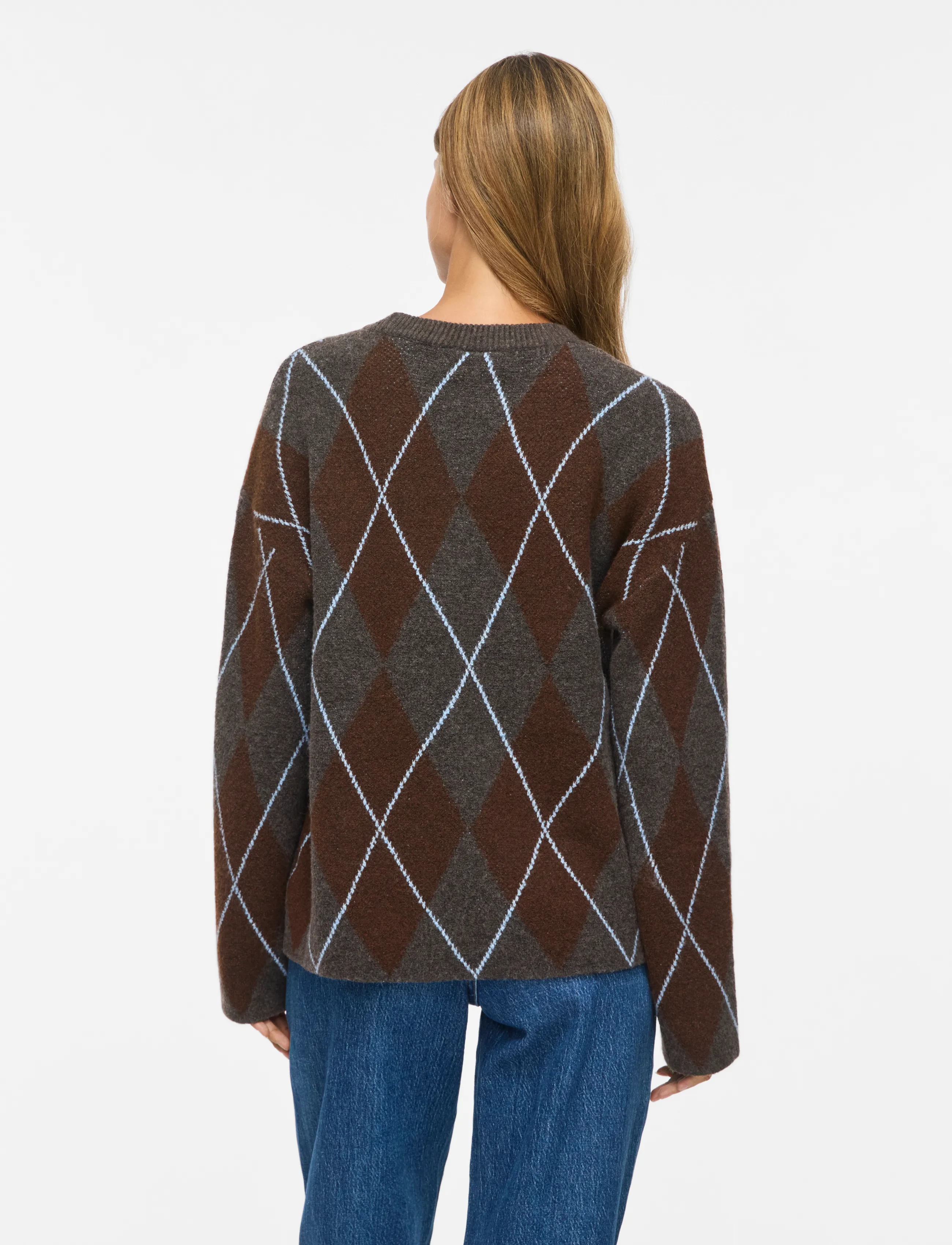 Vila - VIARGYLE L/S KNIT TOP/BFS/SPI - dark grey melange - 3