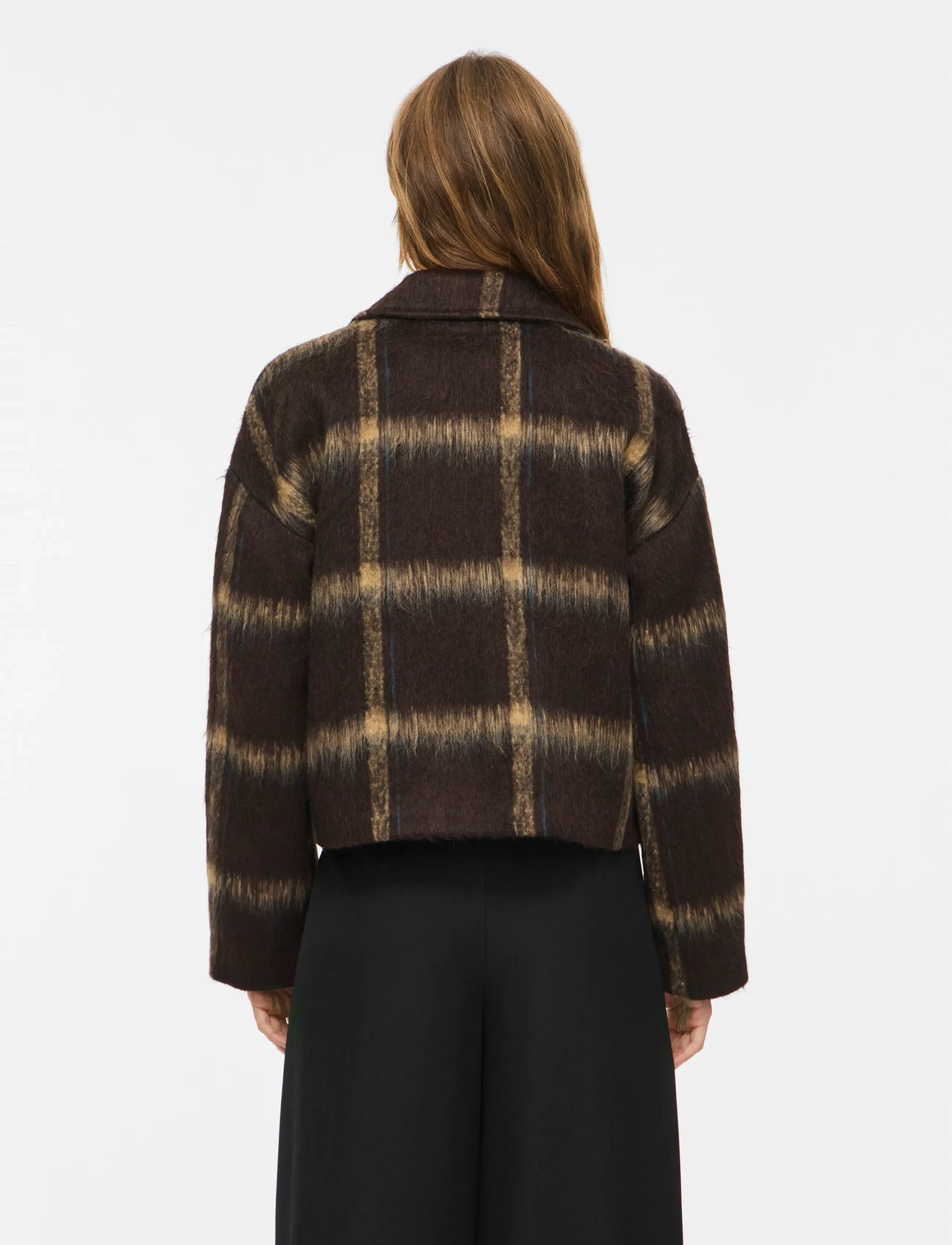 Vila - VIZARAH CHEKCED JACKET /OTW - tunna jackor - coffee bean - 3
