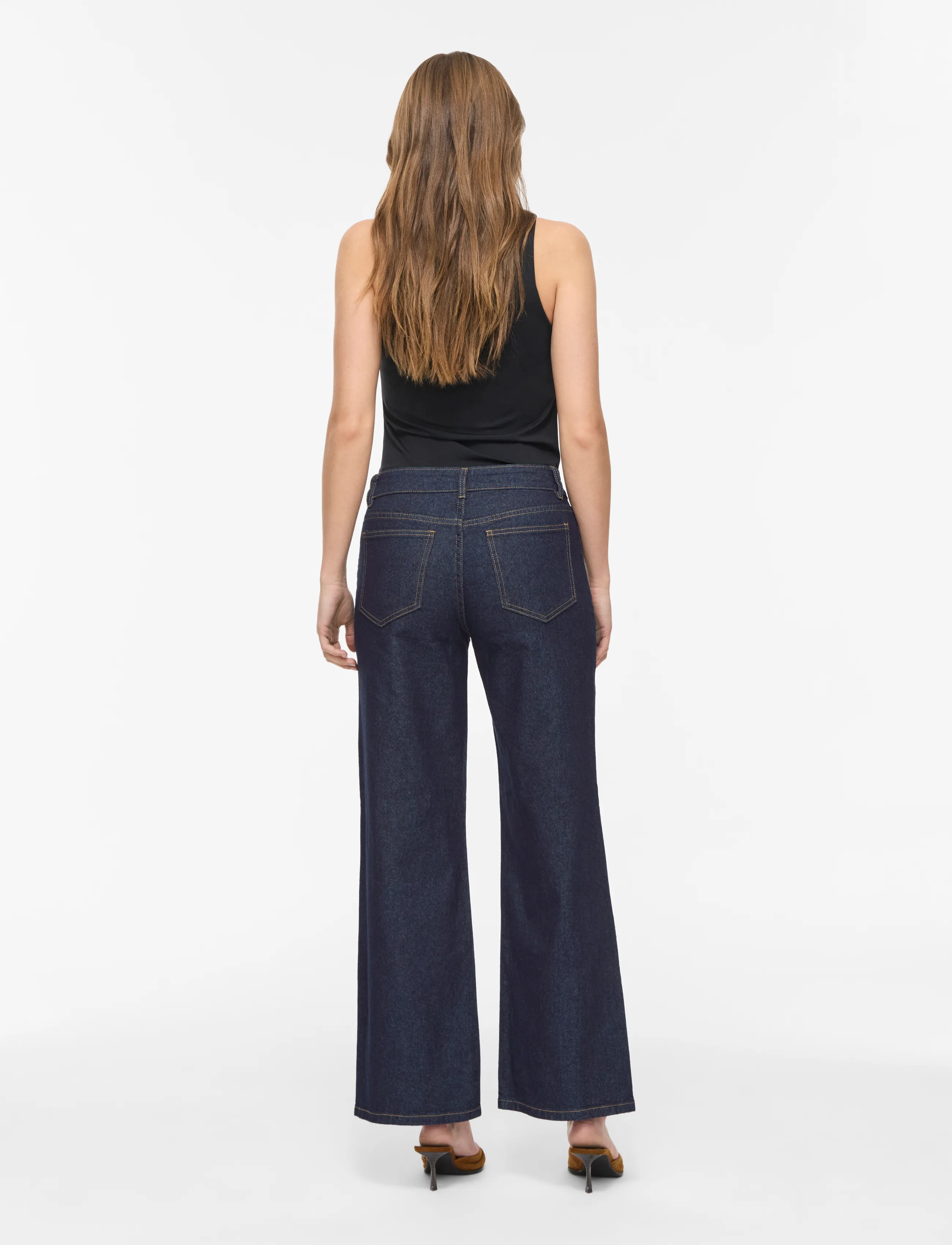 Vila - VIFLORIE RIO RW WIDE POCKET JEANS - NOOS - brede jeans - dark blue denim - 3
