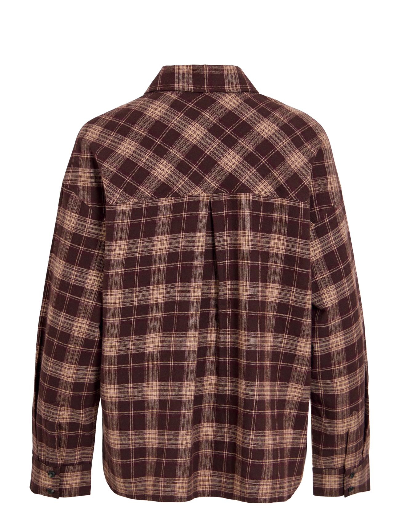 Vila - VIELISA FLANNEL CHECK L/S SHIRT - pikkade varrukatega särgid - coffee bean - 1