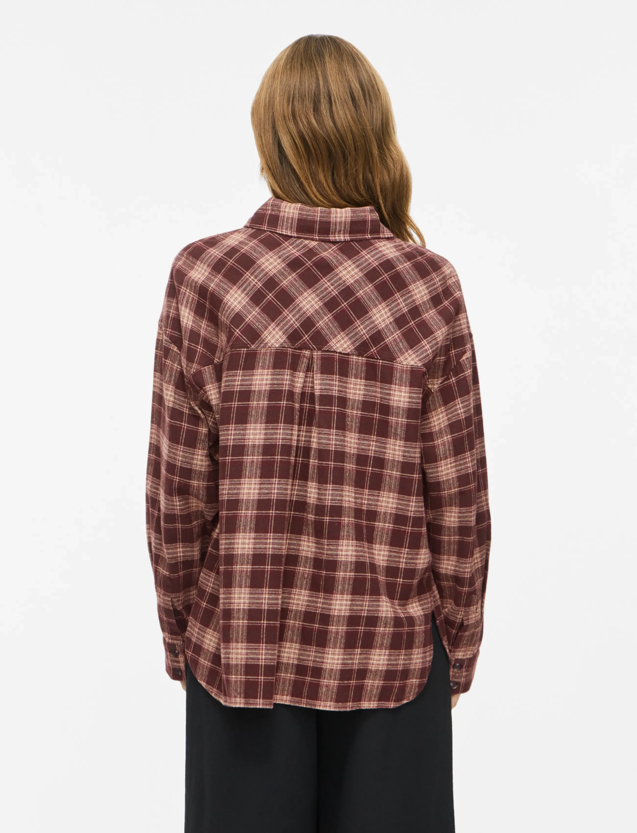 Vila - VIELISA FLANNEL CHECK L/S SHIRT - pikkade varrukatega särgid - coffee bean - 3