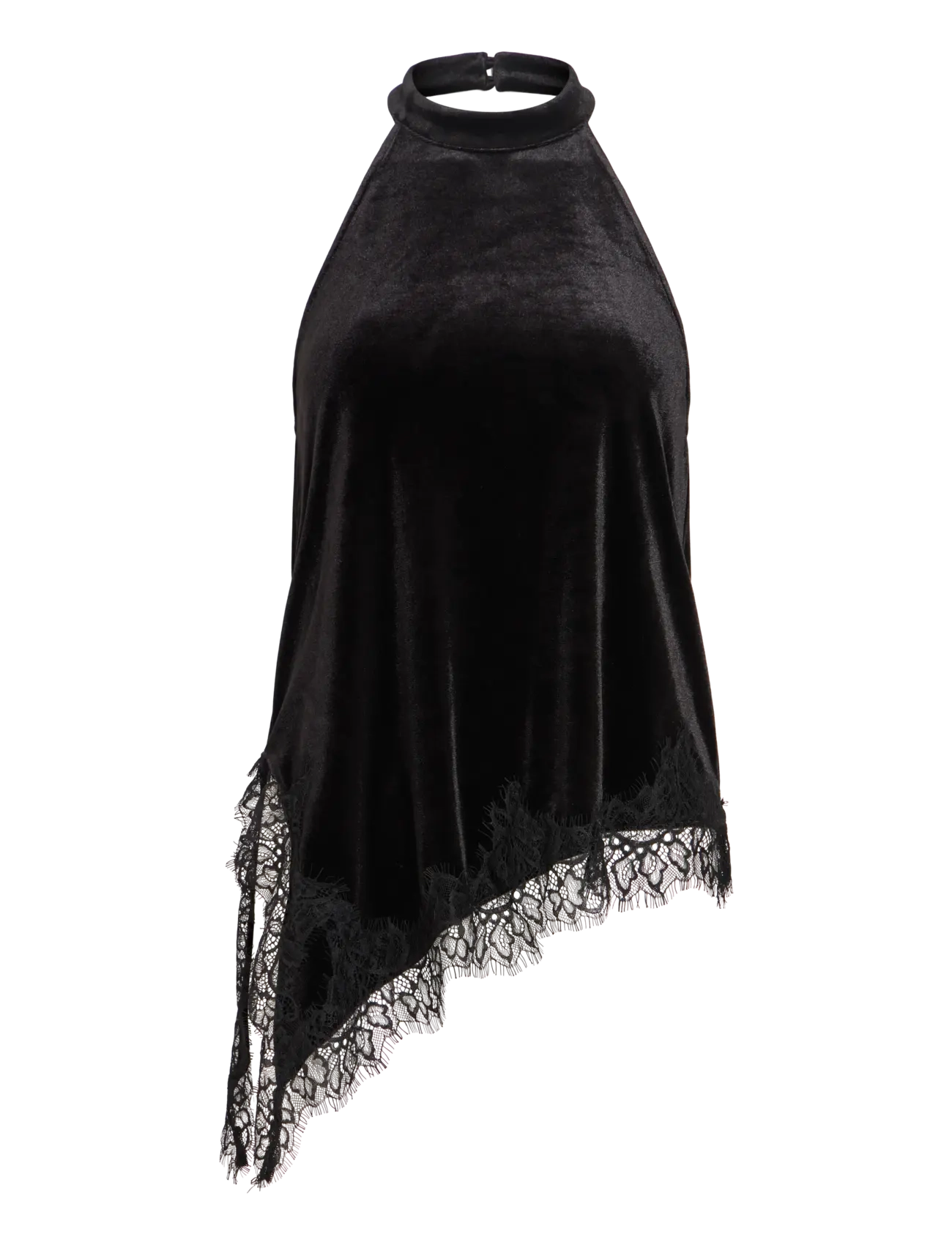 Vila VIALINDRA HALTERNECK S/L TOP/VOL - Festliche Frauenmode - BLACK BEAUTY / black