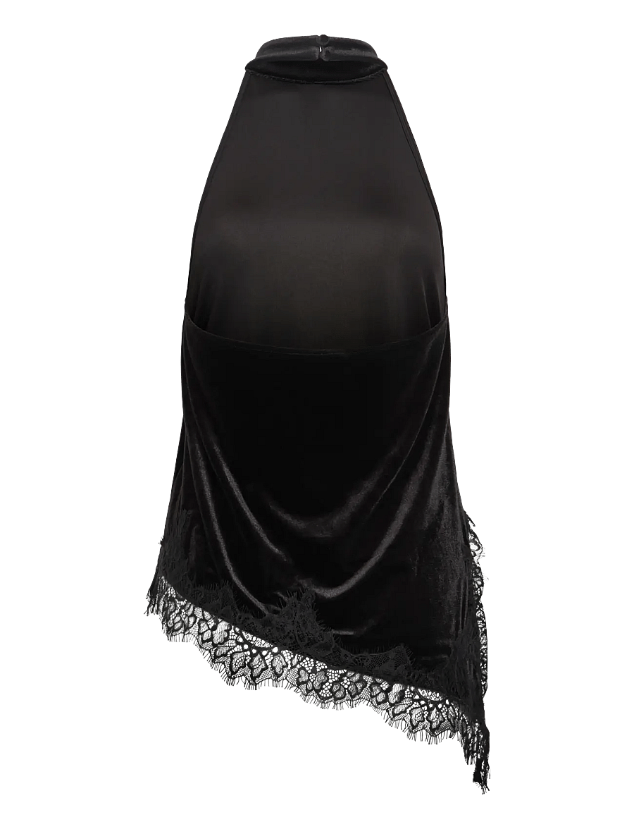 Vila - VIALINDRA HALTERNECK S/L TOP/VOL - black beauty - 2