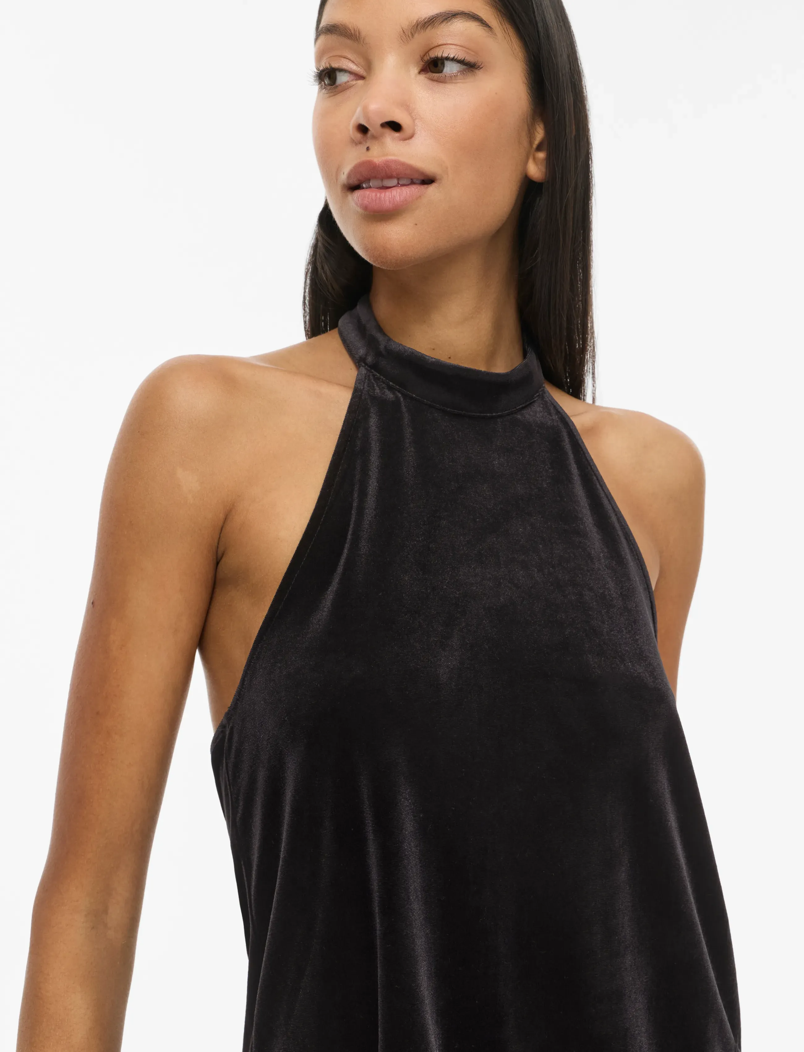 Vila - VIALINDRA HALTERNECK S/L TOP/VOL - black beauty - 5