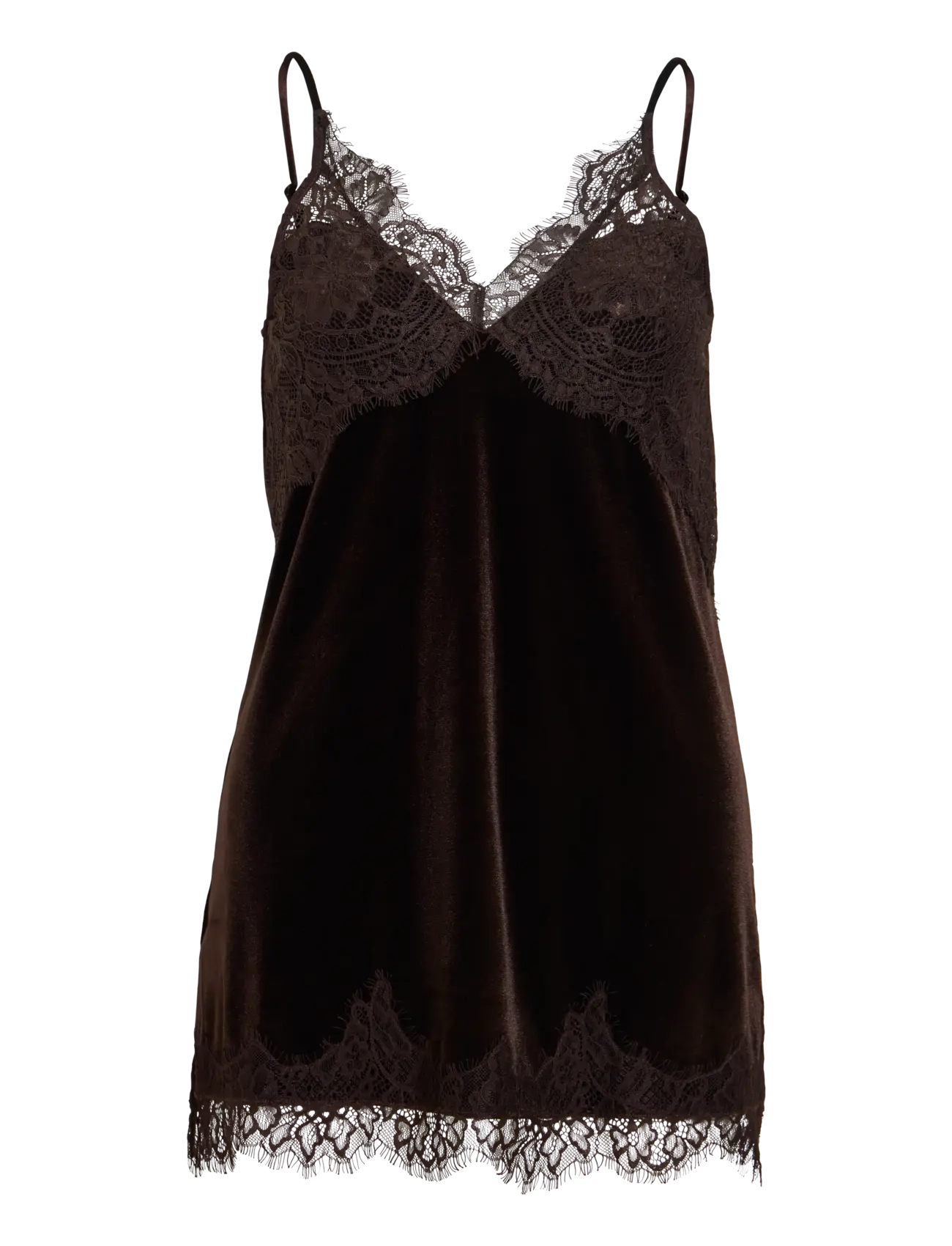 Vila VIALINDRA SINGLET LONG TOP/VOL/BFS - Aluspesu - COFFEE BEAN / brown