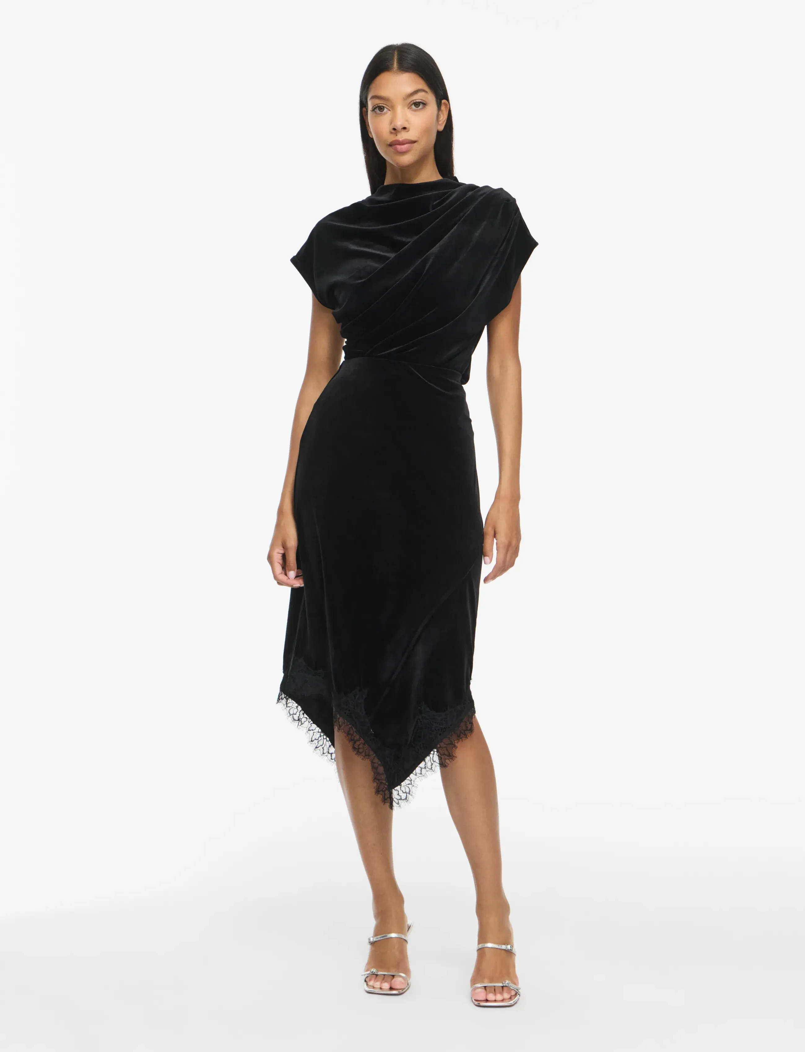 Vila - VIALINDRA HW MIDI SKIRT/VOL - black beauty - 3
