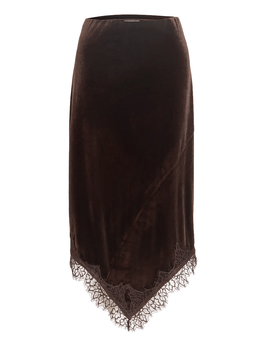 Vila - VIALINDRA HW MIDI SKIRT/VOL - midi kjolar - coffee bean - 1