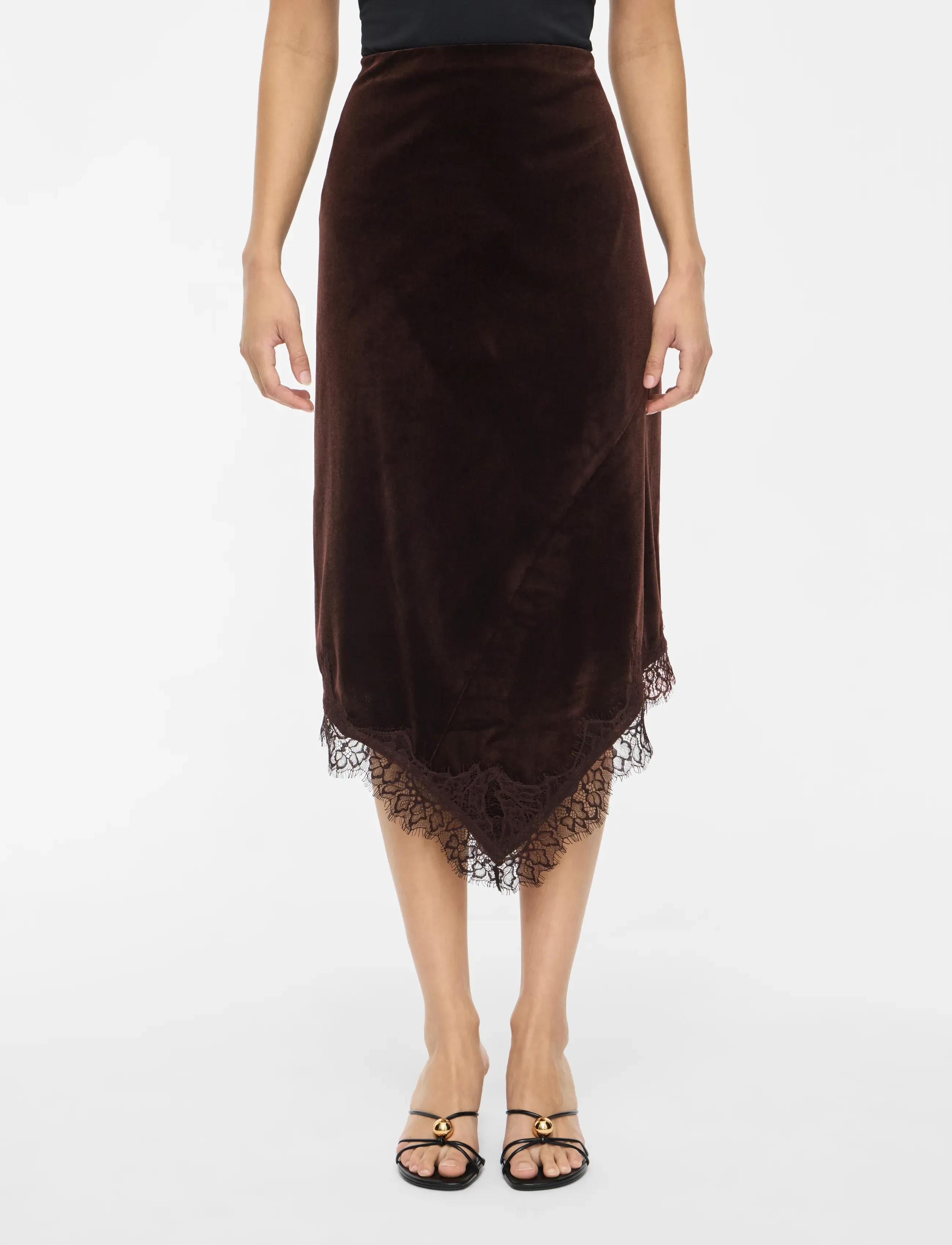 Vila - VIALINDRA HW MIDI SKIRT/VOL - coffee bean - 0