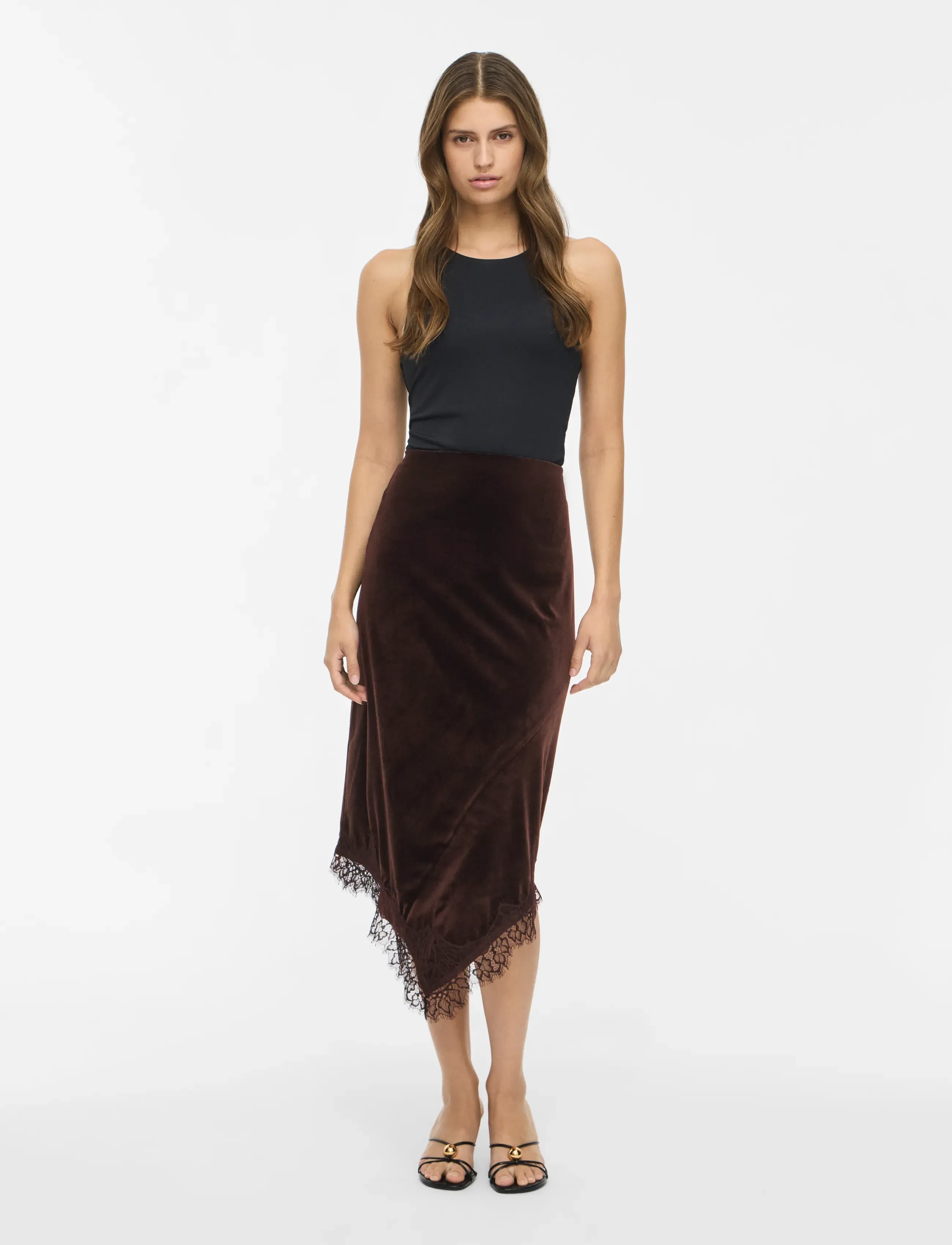 Vila - VIALINDRA HW MIDI SKIRT/VOL - coffee bean - 3