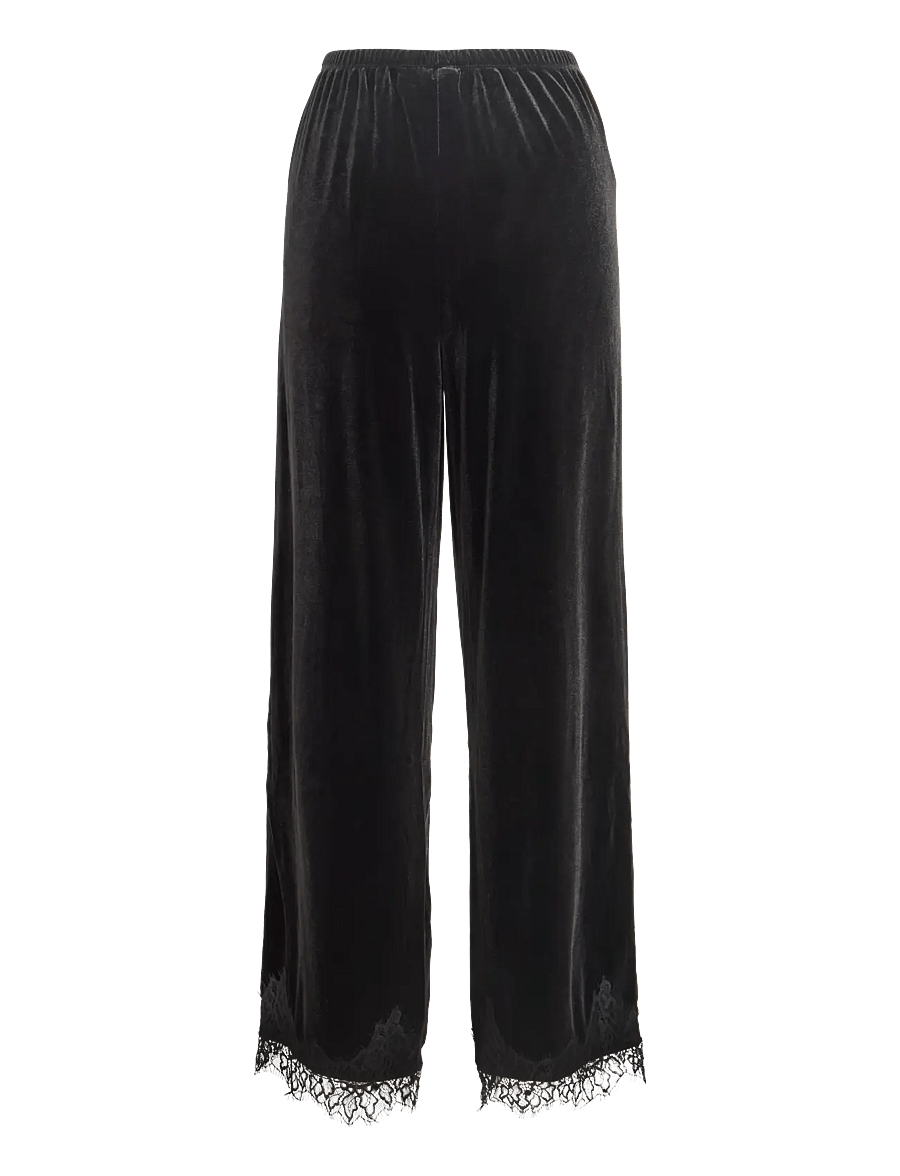 Vila - VIALINDRA HW WIDE PANTS/VOL/BFS - laia säärega püksid - black beauty - 2