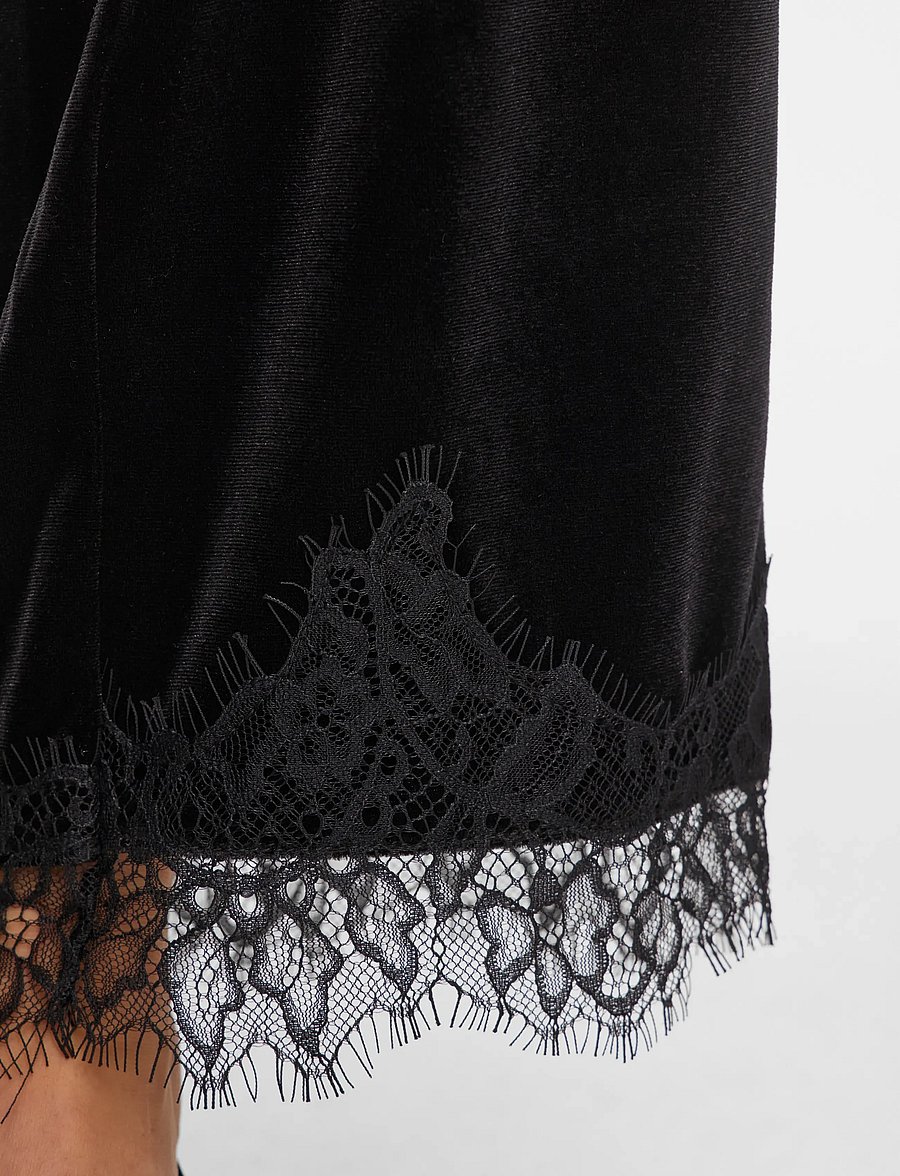Vila - VIALINDRA HW WIDE PANTS/VOL/BFS - laia säärega püksid - black beauty - 5