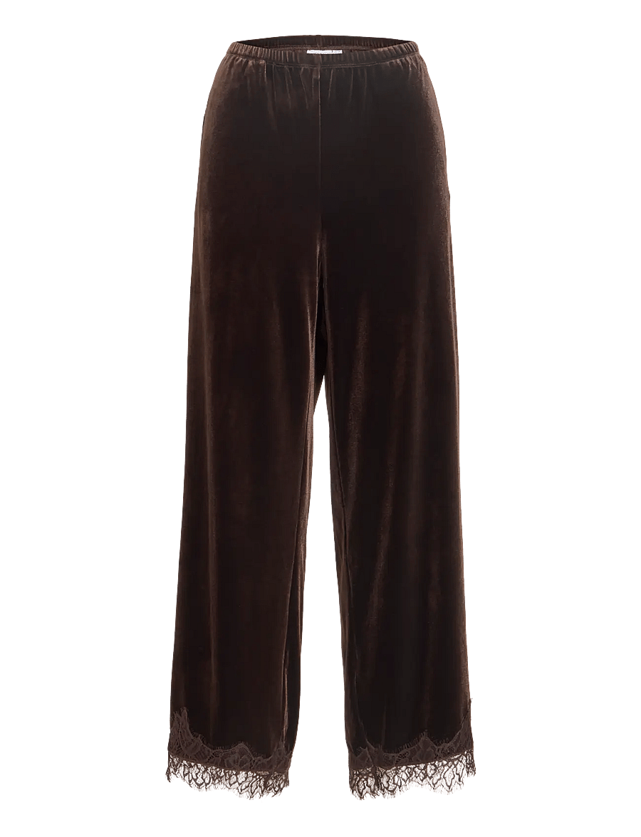 Vila - VIALINDRA HW WIDE PANTS/VOL/BFS - vida byxor - coffee bean - 1
