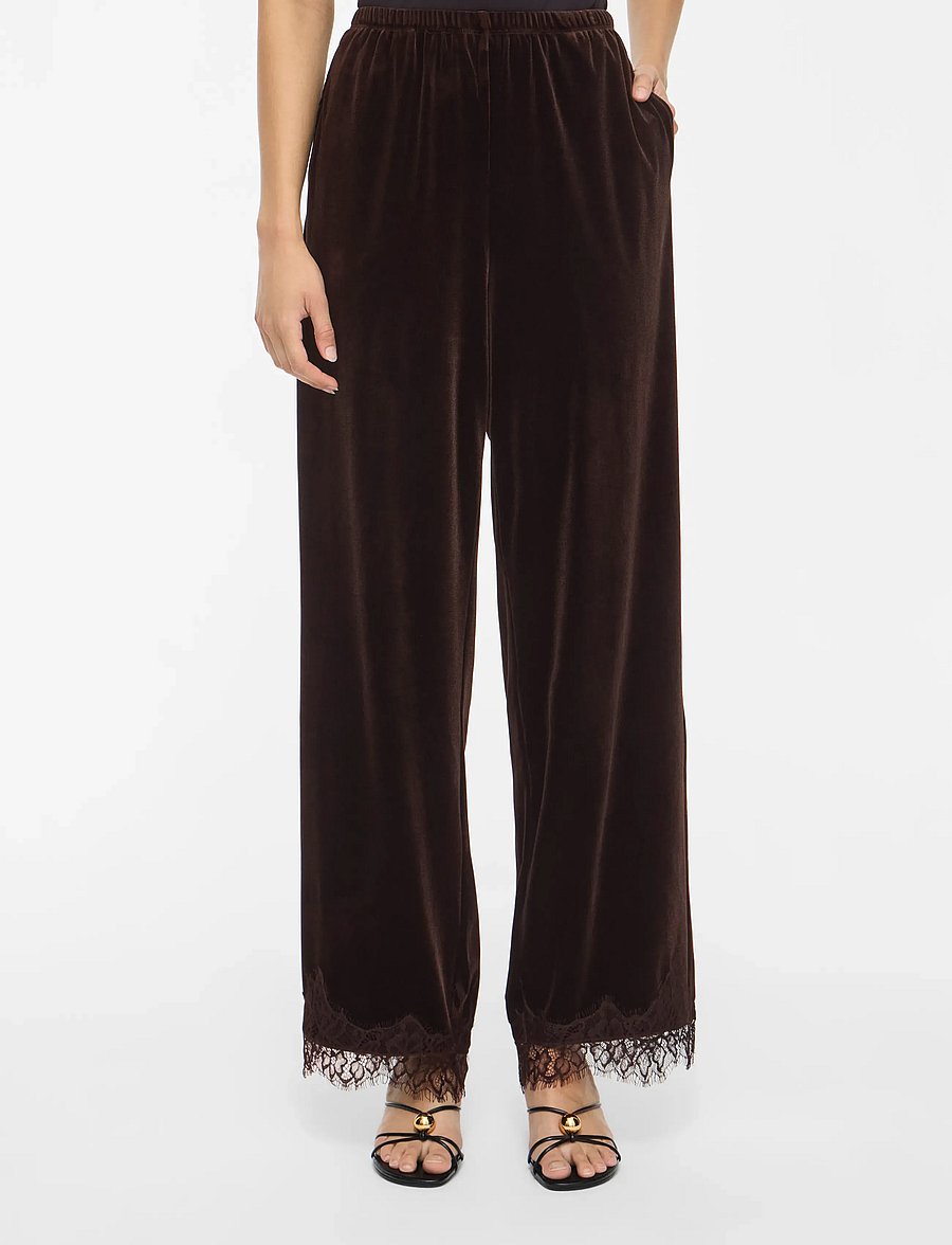 Vila - VIALINDRA HW WIDE PANTS/VOL/BFS - vida byxor - coffee bean - 0