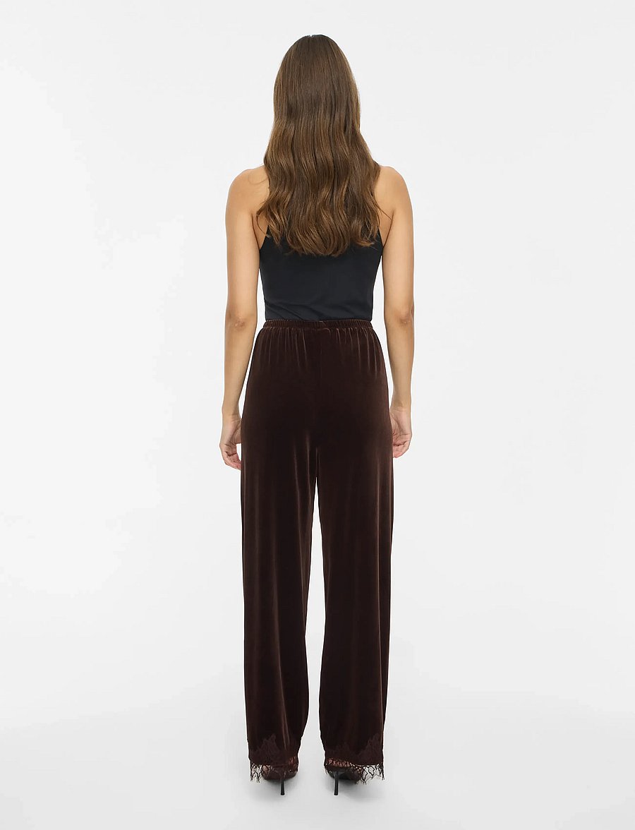 Vila - VIALINDRA HW WIDE PANTS/VOL/BFS - vida byxor - coffee bean - 3