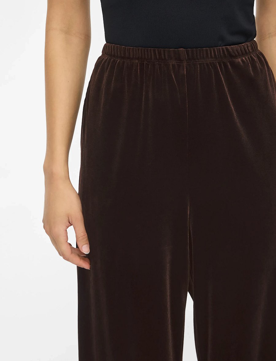 Vila - VIALINDRA HW WIDE PANTS/VOL/BFS - vida byxor - coffee bean - 5