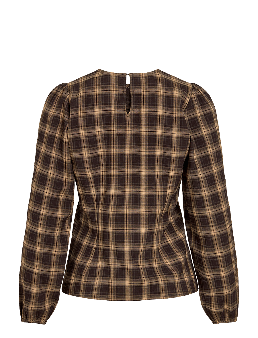 Vila - VILENE CHECK L/S TOP - nomad - 1
