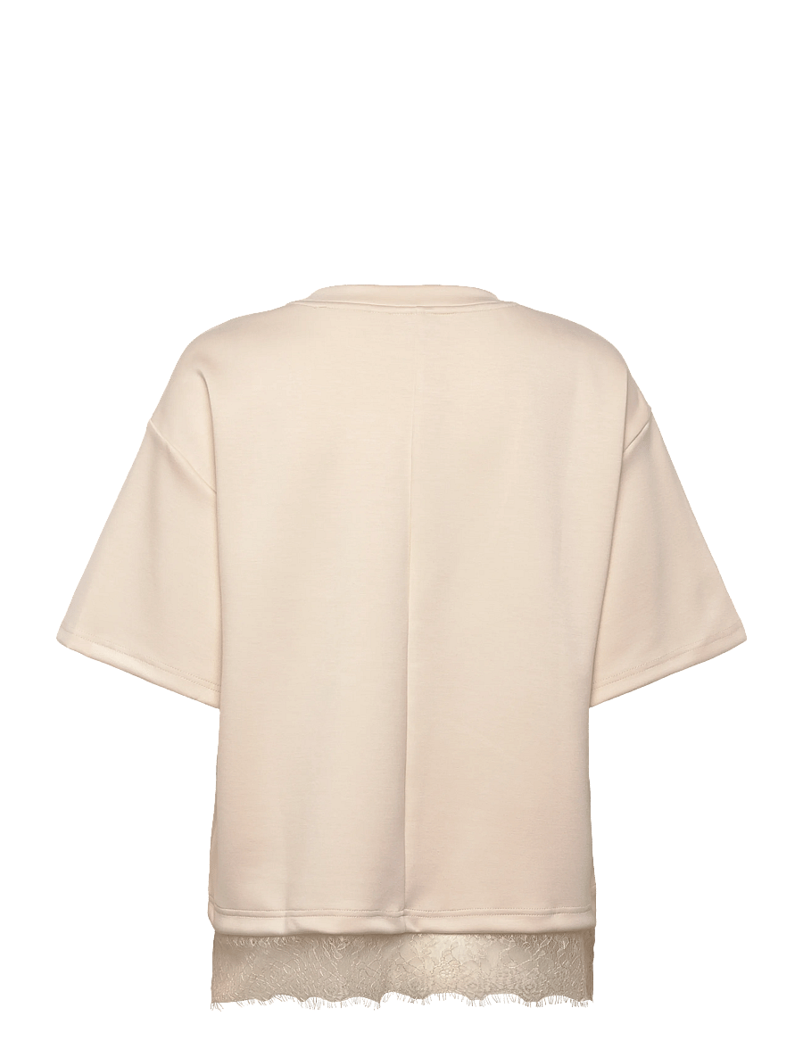 Vila - VIEWIE 2/4 LACE TOP - t-shirts - birch - 2