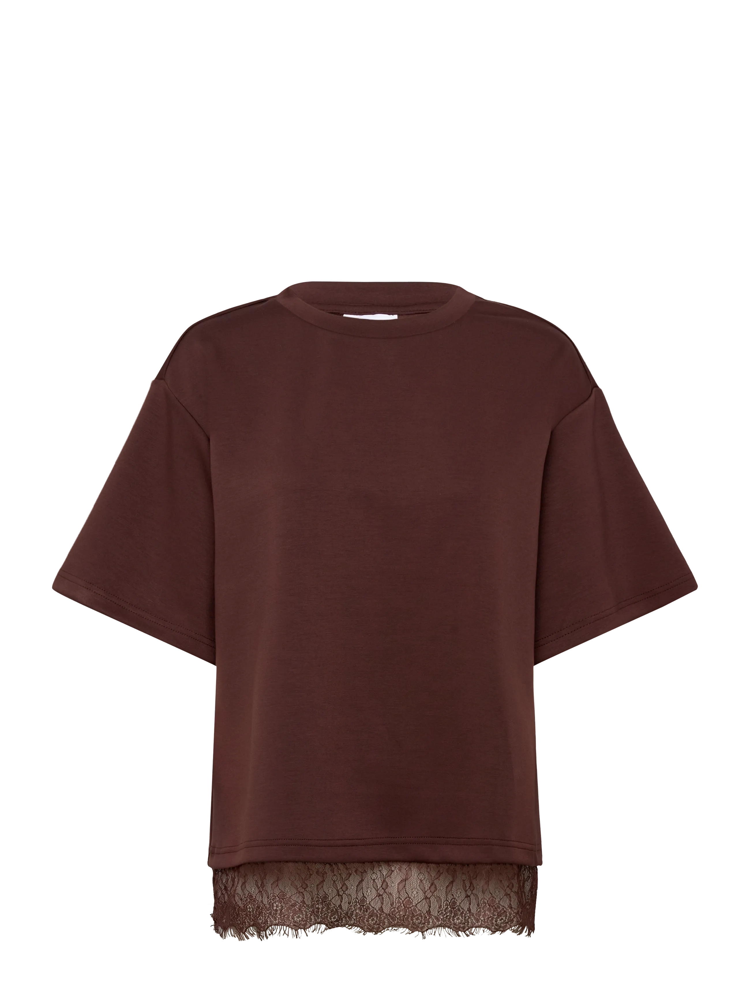 Vila VIEWIE 2/4 LACE TOP - Clothing - COFFEE BEAN / brown