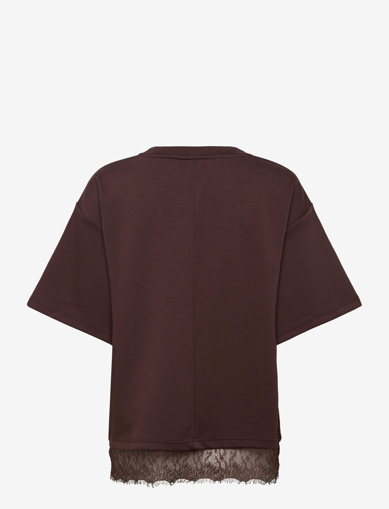 Vila - VIEWIE 2/4 LACE TOP - t-shirts - coffee bean - 2