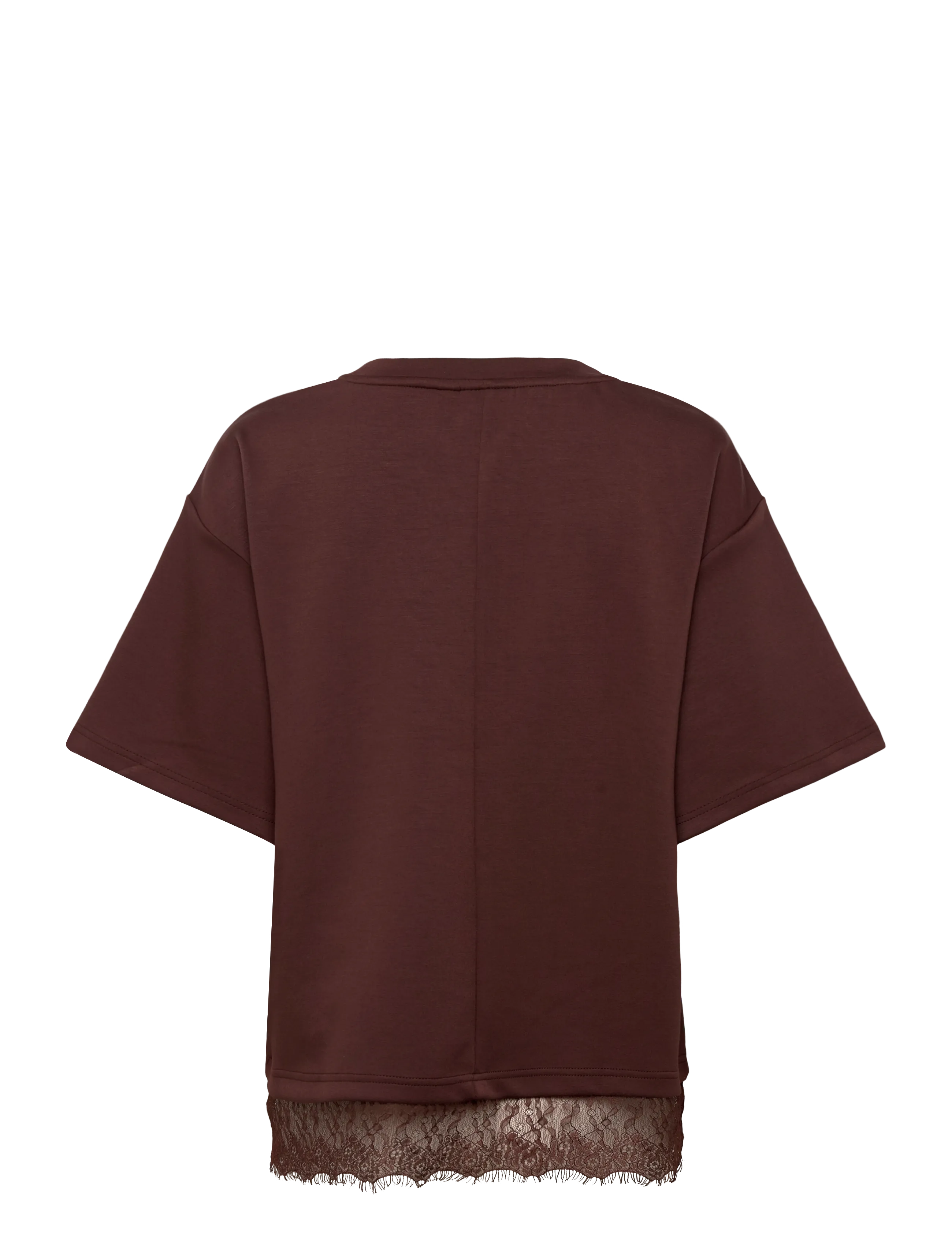 Vila - VIEWIE 2/4 LACE TOP - t-skjorter - coffee bean - 2