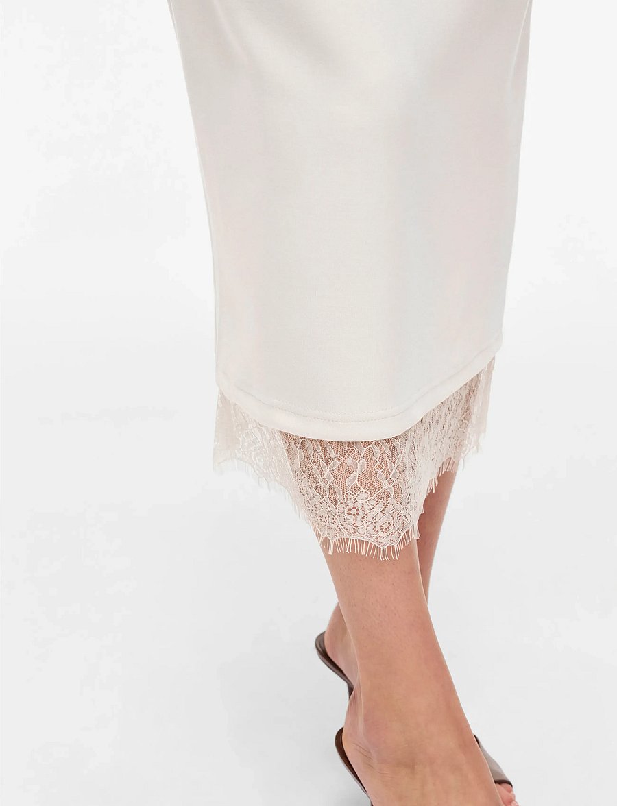Vila - VIEWIE HW LACE MIDI SKIRT - midi-röcke - birch - 5