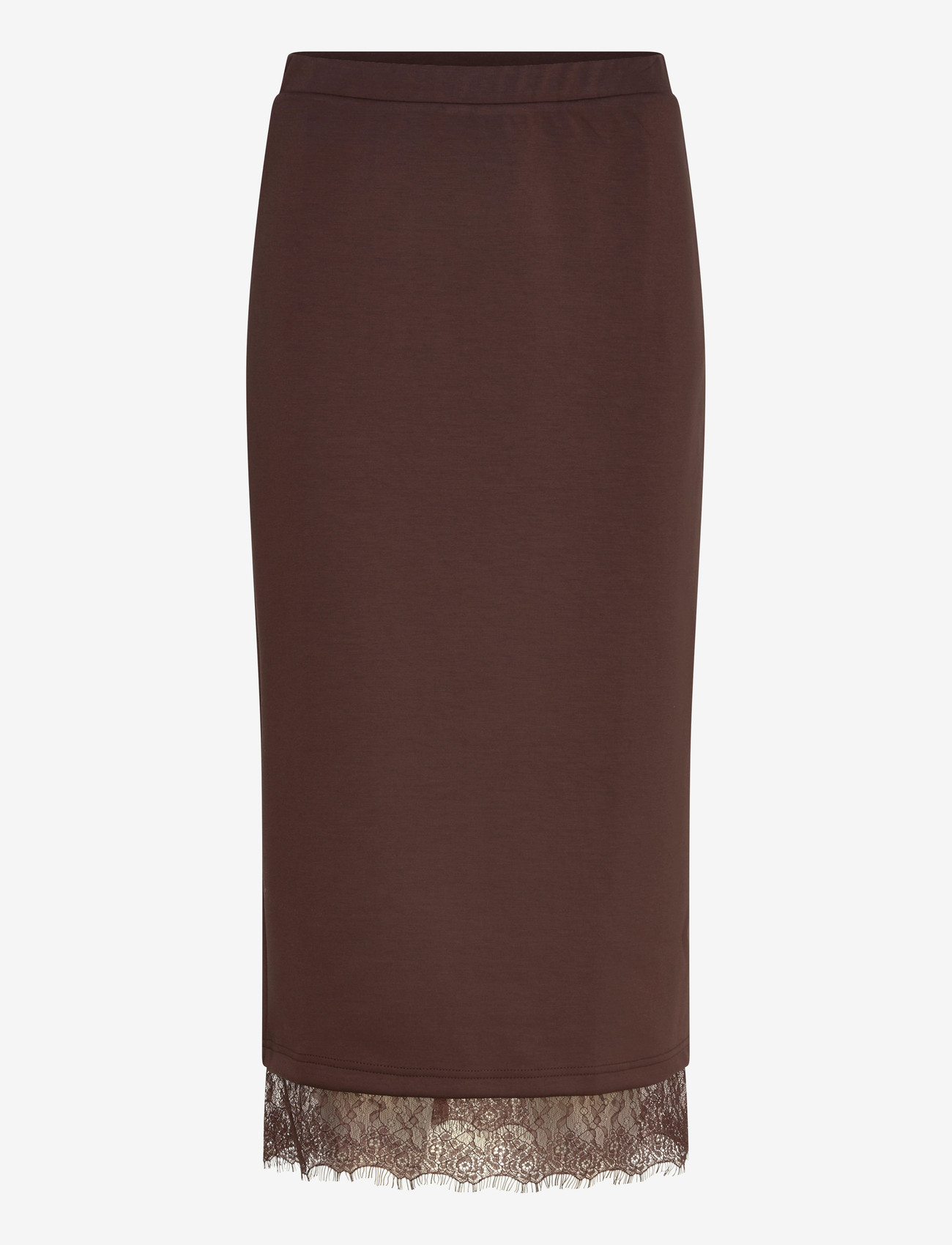 Vila - VIEWIE HW LACE MIDI SKIRT - midi nederdele - coffee bean - 1