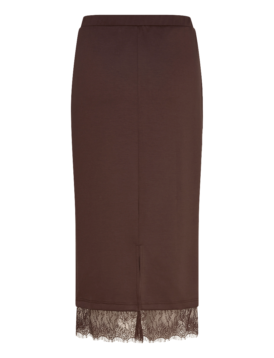 Vila - VIEWIE HW LACE MIDI SKIRT - midi nederdele - coffee bean - 2