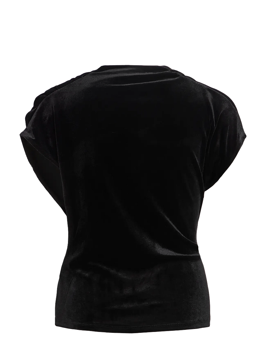 Vila - VILIVAS S/L TOP /DC - t-shirts - black beauty - 2