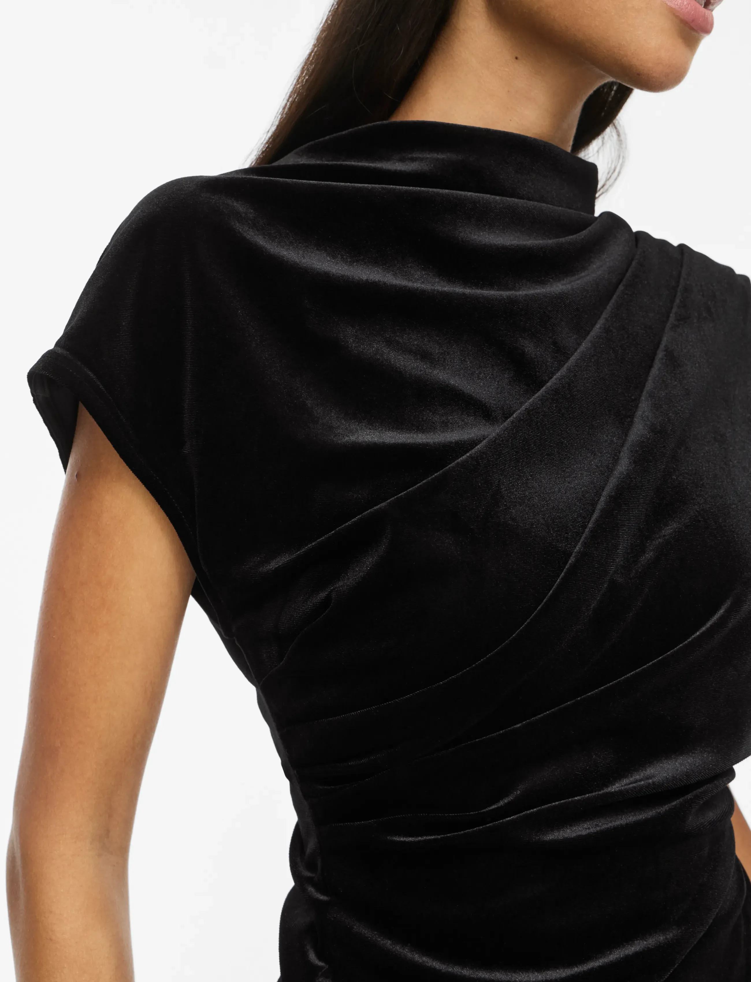 Vila - VILIVAS S/L TOP /DC - t-shirts - black beauty - 5