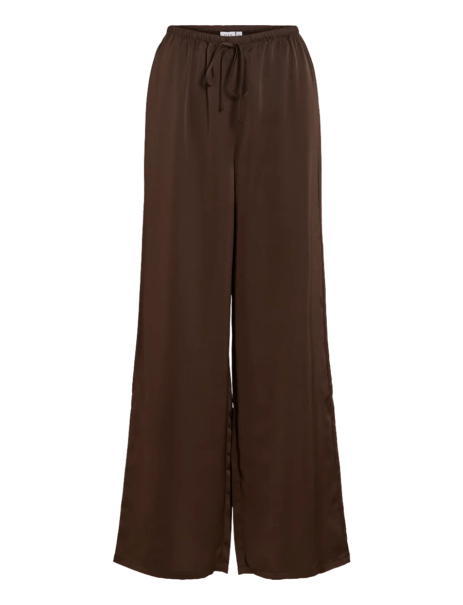Vila - VIELLETTE WIDE STRING PANTS/KA - coffee bean - 1