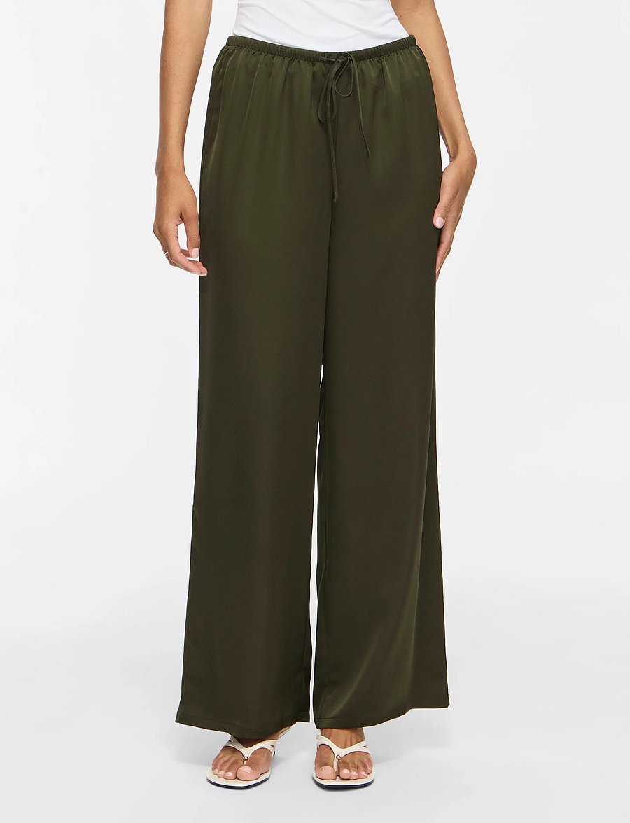 Vila - VIELLETTE WIDE STRING PANTS/KA - forest night - 0